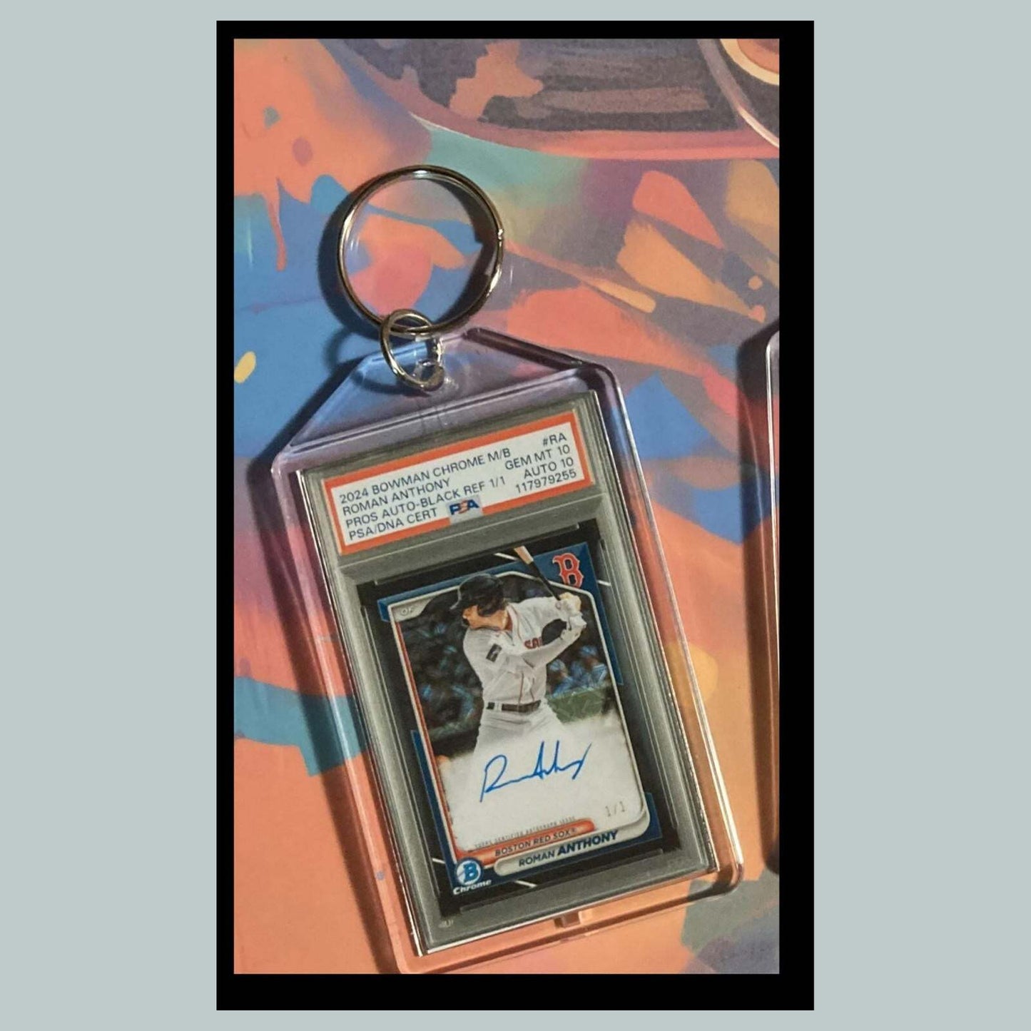 3480 Roman Anthony 2024 Chrome Black Auto Custom Hand Made Keychain A Great Gift BBL KYC