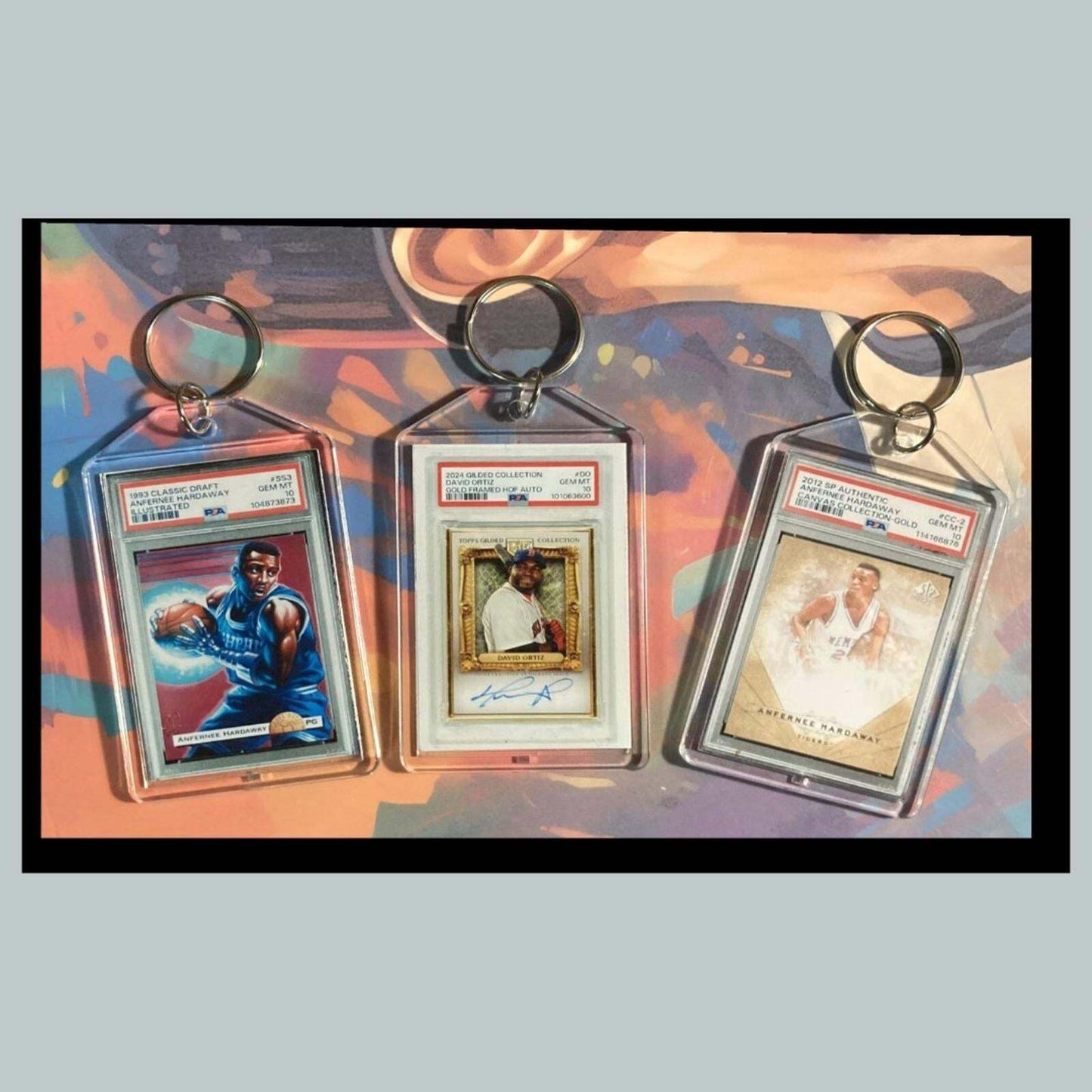 3419 Penny Hardaway/David Ortiz 3 Pack Bundle - 3 Diff Custom Novelty Keychains BKL KYC