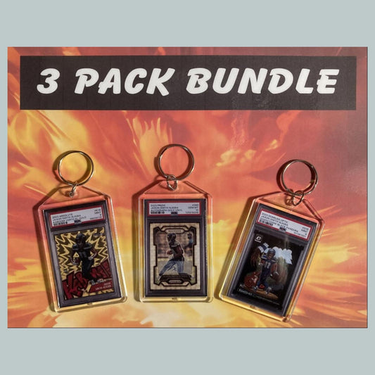 3771B Jaxon Smith-Njigba 3 Pack Bundle Hand Made Keychains FBL