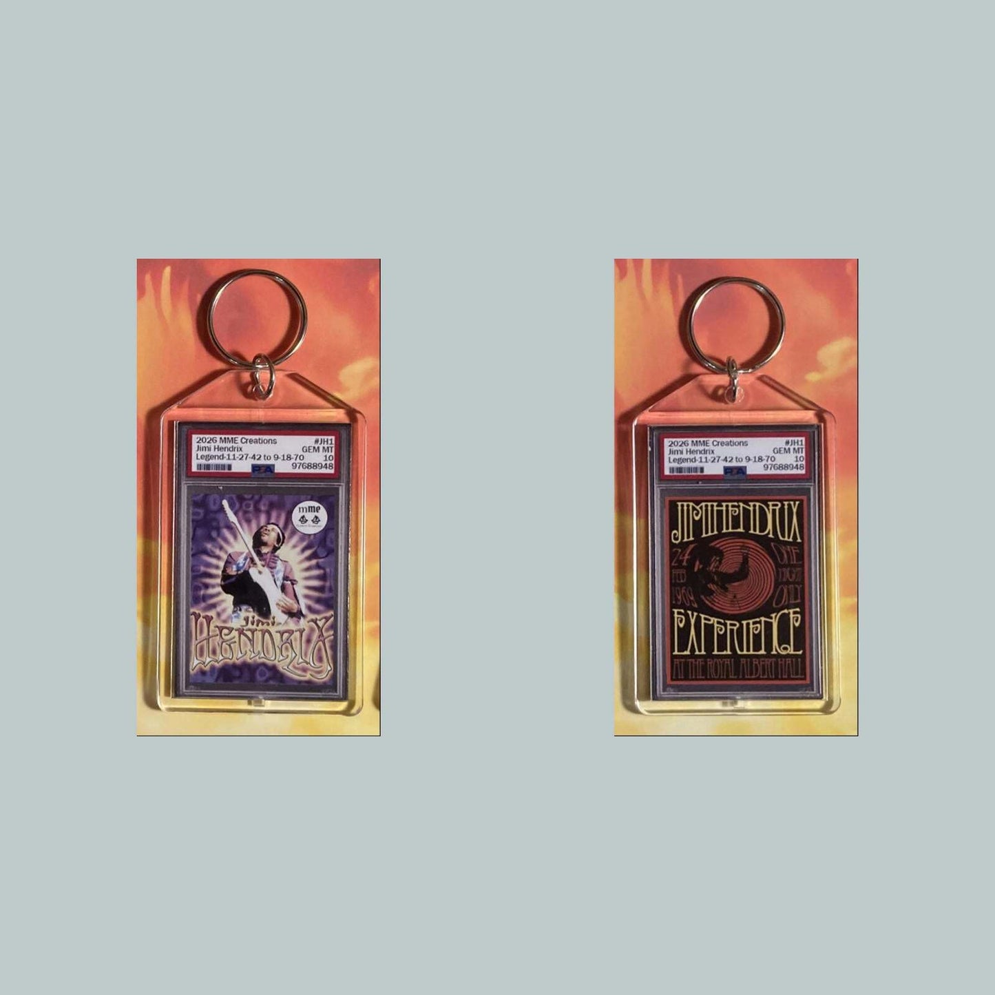 3744 Jimi Hendrix Mockup Custom Hand Made Novelty Keychain MSC KYC
