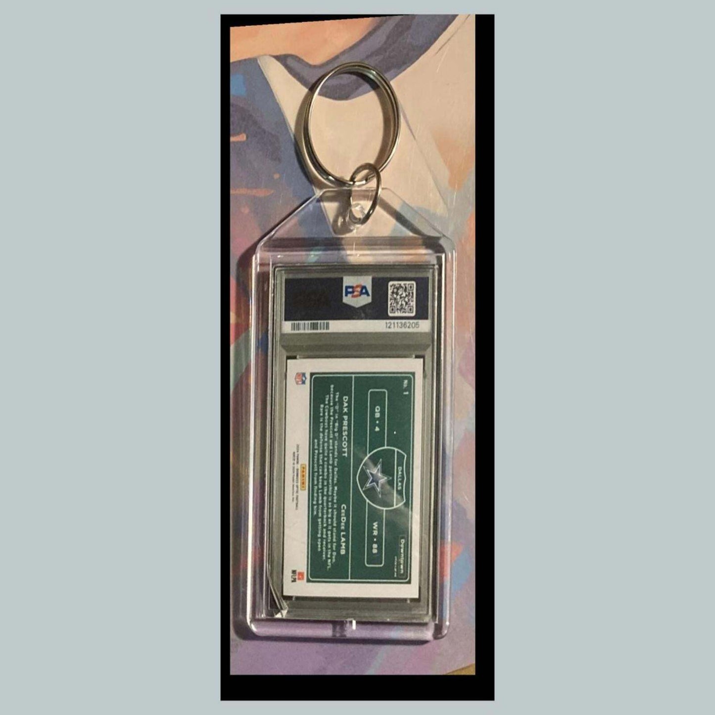 3411 Dak Prescott/CD Lamb 2024 Panini Donruss Optic Downtown Duos Keychain -Gift FBL
