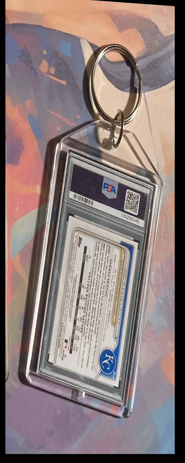 3207 Jac Caglianone 2024 Bowman Draft X-Fractor Auto Keychain BBL KYC