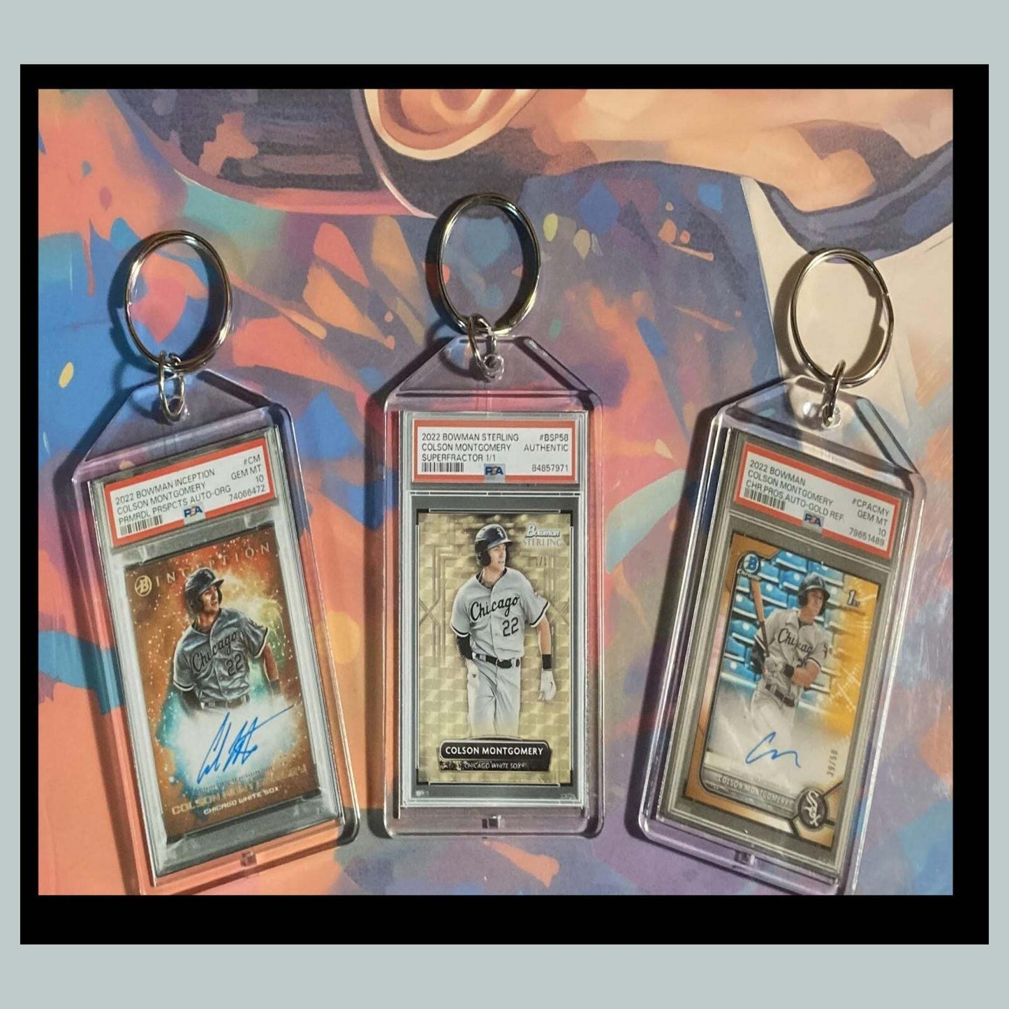 3464B Colson Montgomery 3 Pack Bundle -3 Different Custom Novelty Keychains-Gift BBL KYC