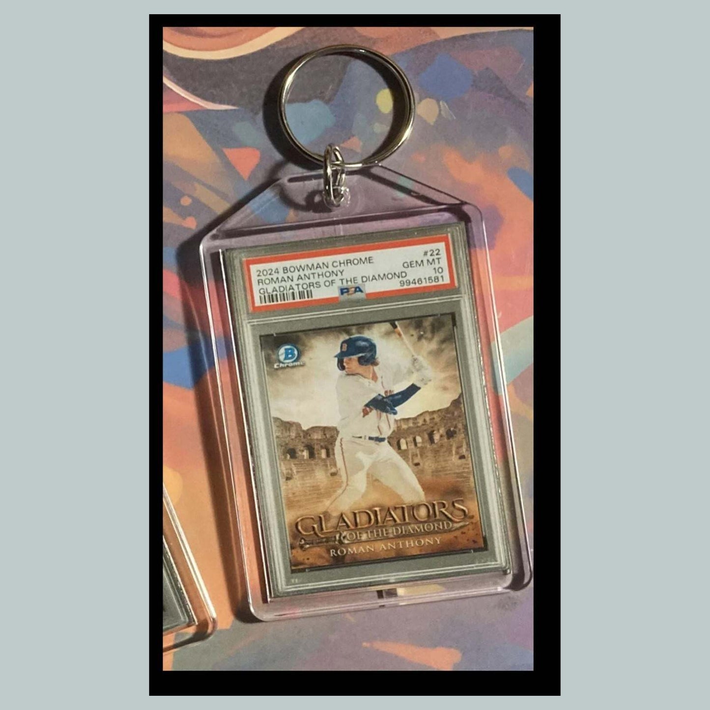 3481 Roman Anthony 2024 Chrome Gladiators/Diamond Custom Hand Made Keychain Gift BBL KYC