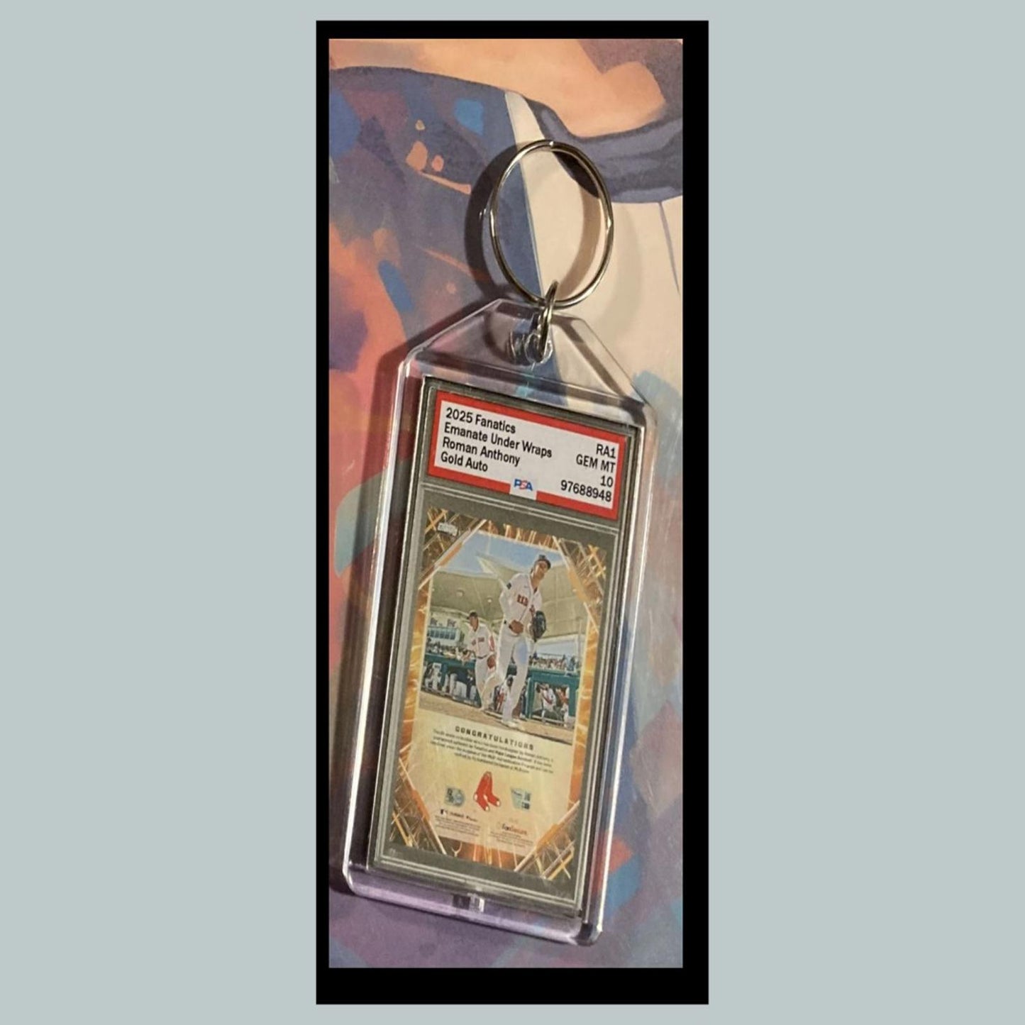 0414 Roman Anthony 2025 Emanate Under Wraps Gold Auto Custom Hand Made Keychain