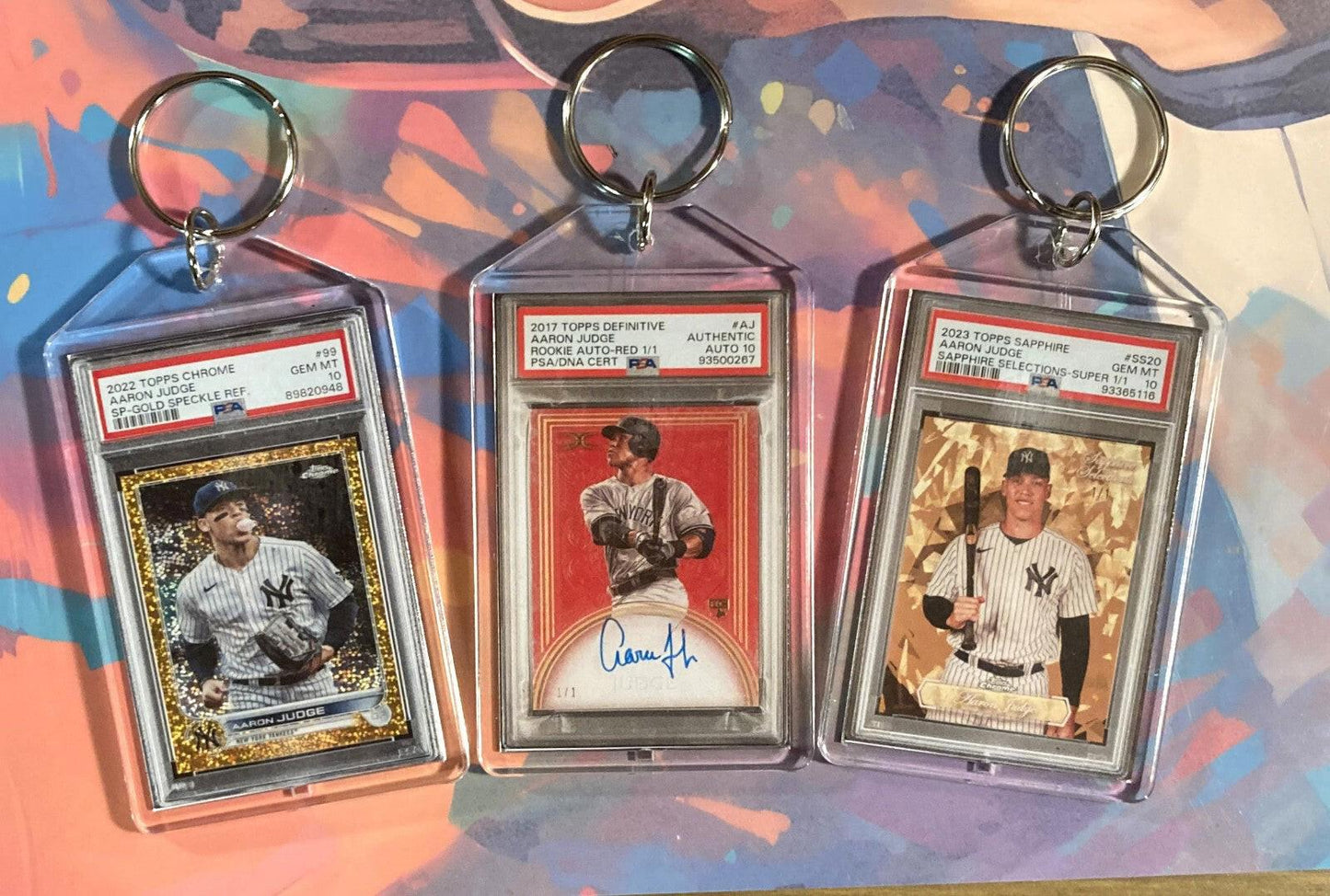 0180B Aaron Judge - 3 Pack Bundle - Custom Made Keychains-Makes A Great Gift