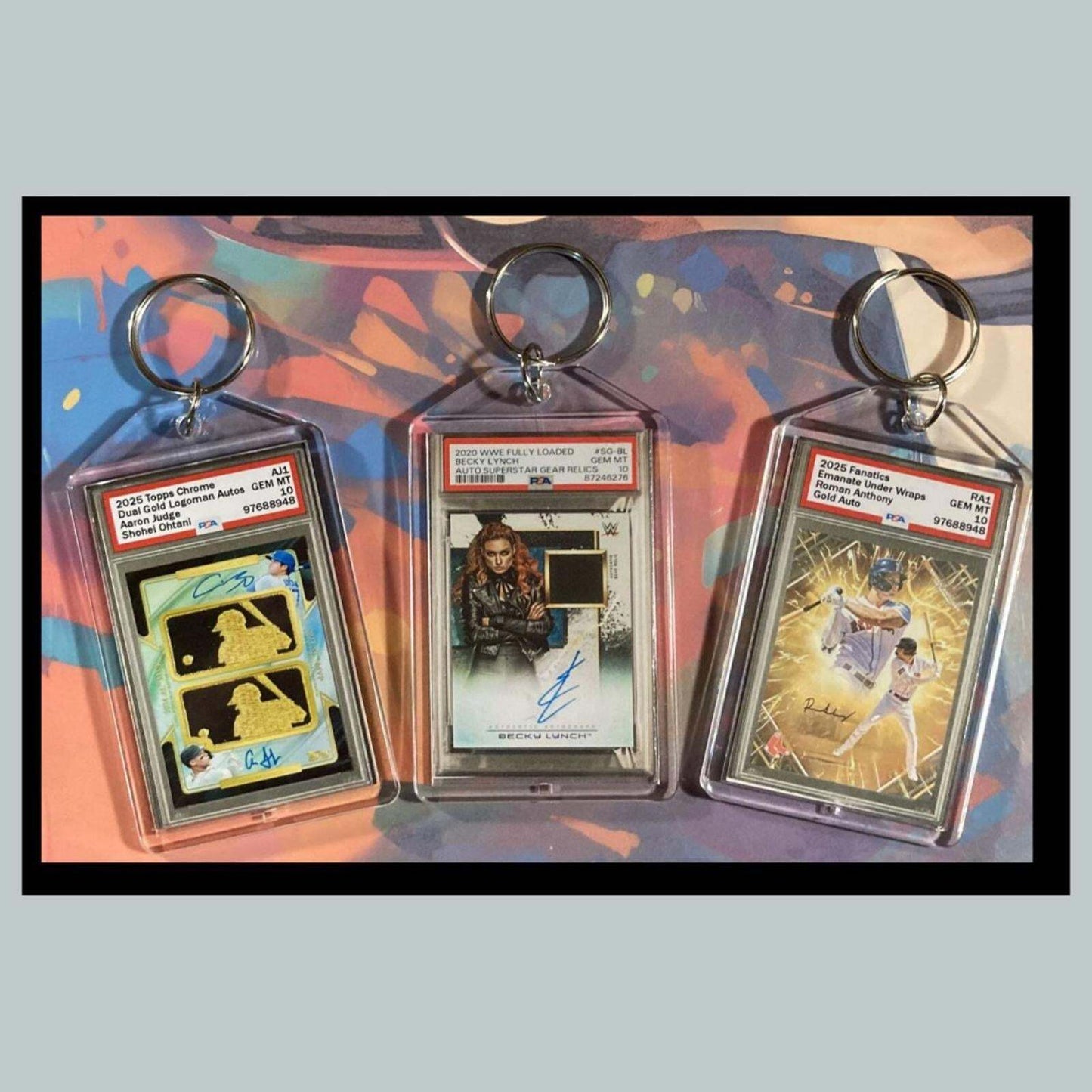 3373B Aaron Judge-Ohtani/Lynch/Anthony 3 Pack Bundle 3 Diff Novelty Keychains BBL KYC
