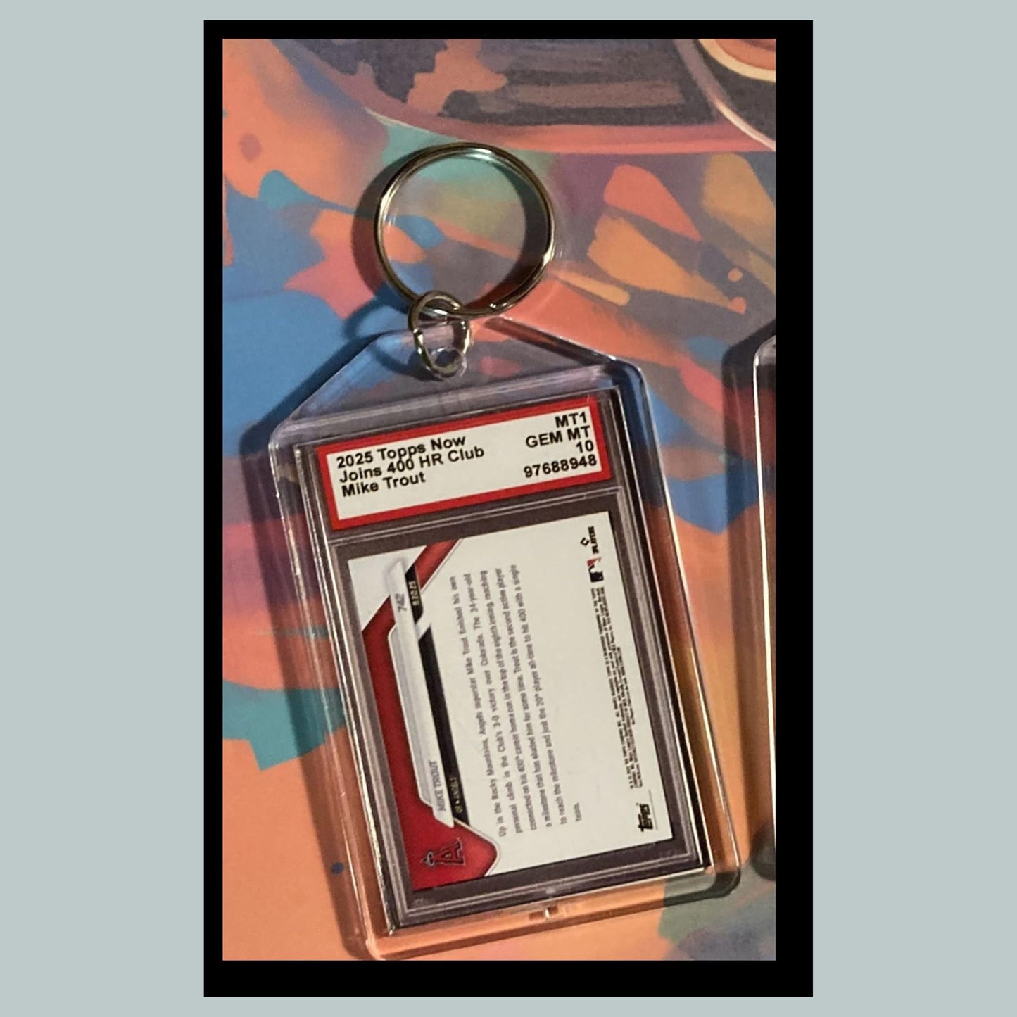 0568 Mike Trout Joins 400 Club 2025 Now Custom Made Keychain-Makes A Great Gift