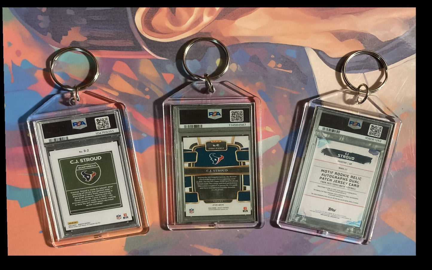 3248 CJ Stroud 3 Pack Bundle  Keychains FBL