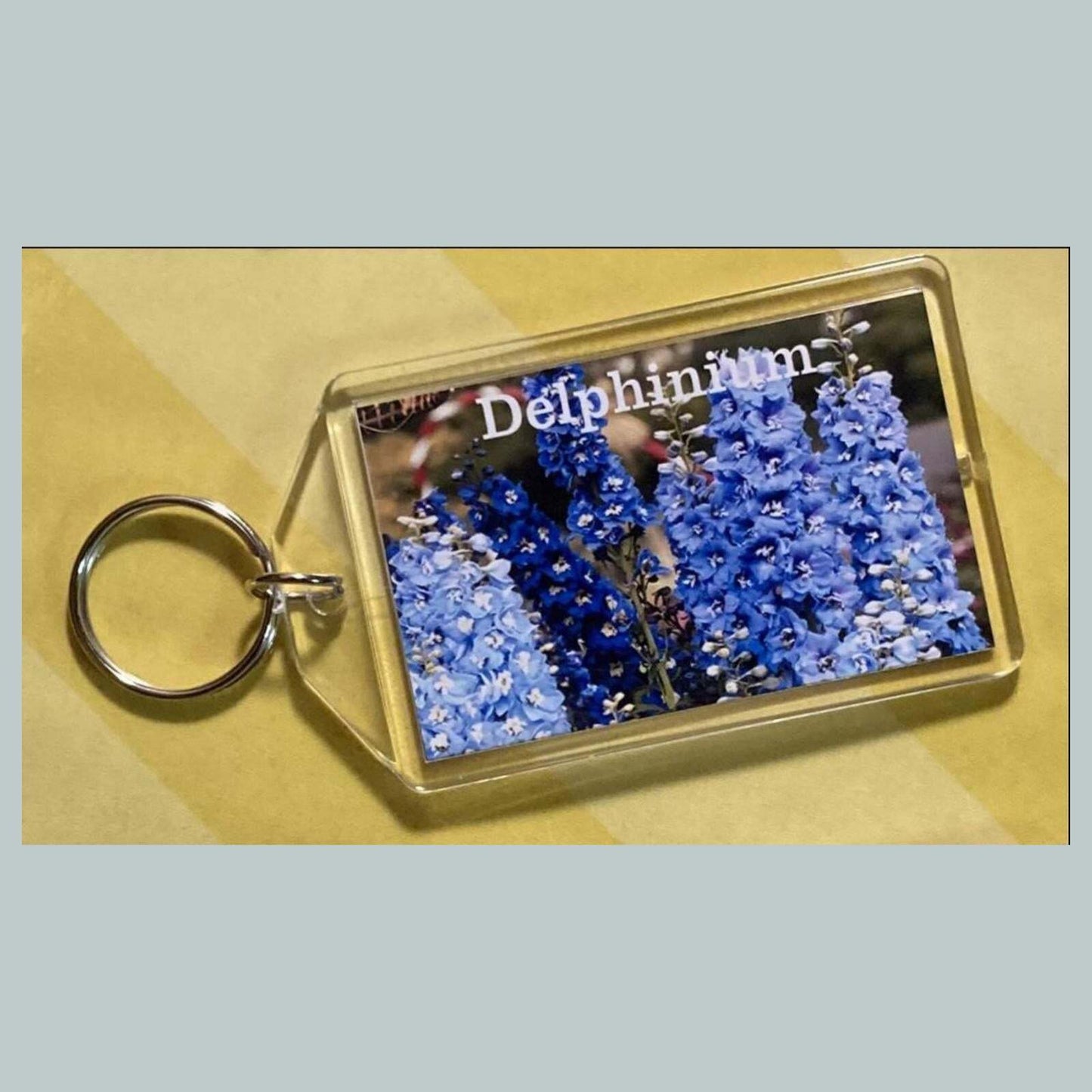 3672 Delphinium Custom Hand Made Keychain MSC KYC