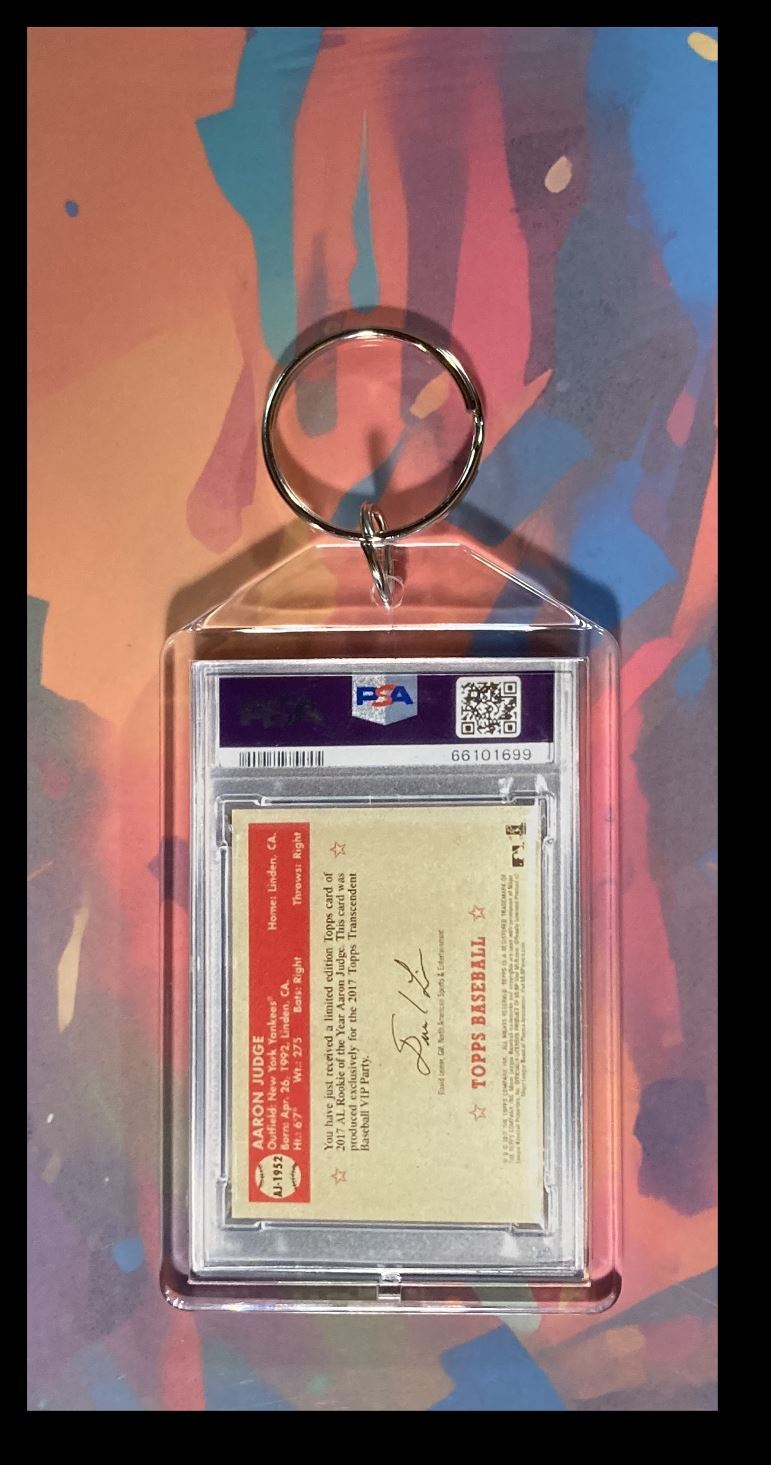3050 Aaron Judge 2018 Topps Transcendent VIP Party Custom Keychain BBL KYC