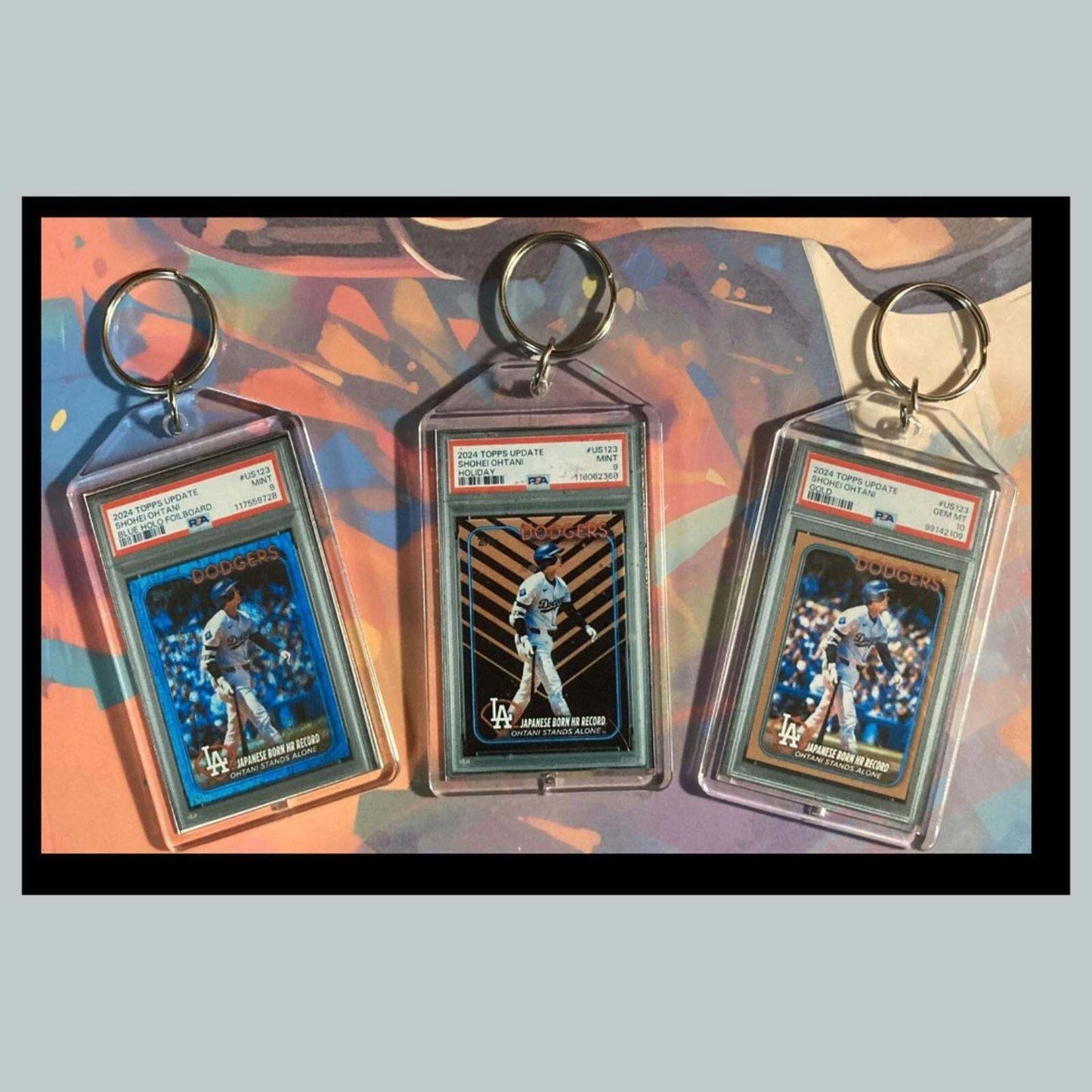 3436B Shohei Ohtani 3 Pack Bundle -3 Different Custom Novelty Keychains - Gift BBL KYC