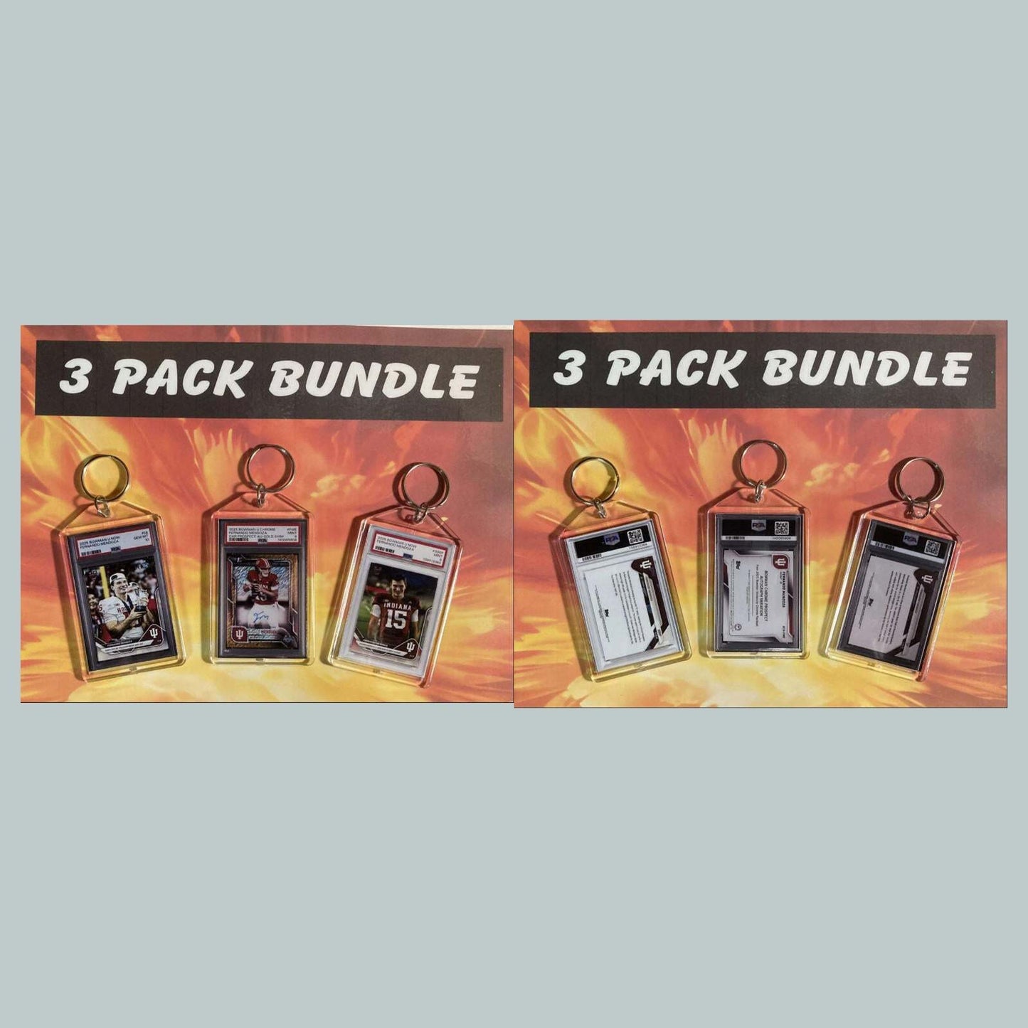 3734B  Fernando Mendoza Custom Hand Made Novelty Keychains 3 Pack Bundle FBL