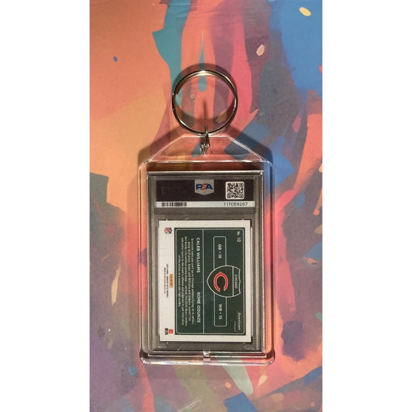0116 Caleb Williams 2024 Panini Donruss Optic Downtown Duos Novelty Keychain