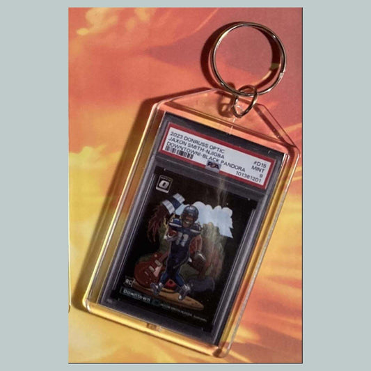 3772 Jaxon Smith-Njigba 2023 Pan/Donruss Optic Downtown Black Pandora Keychain FBL