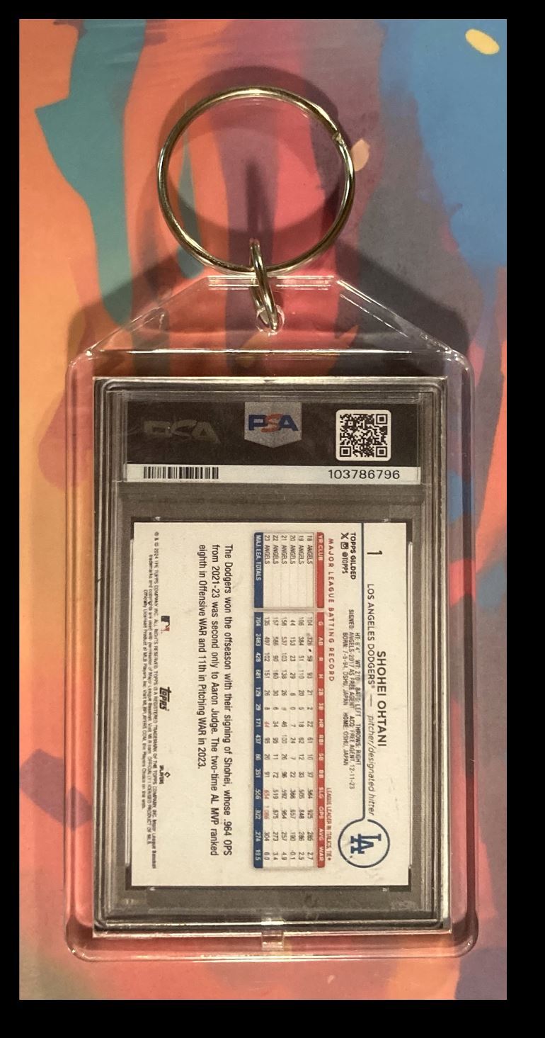 2979 Shohei Ohtani 2024 Topps Gilded Gold Mini Diamond Keychain KYC BBL