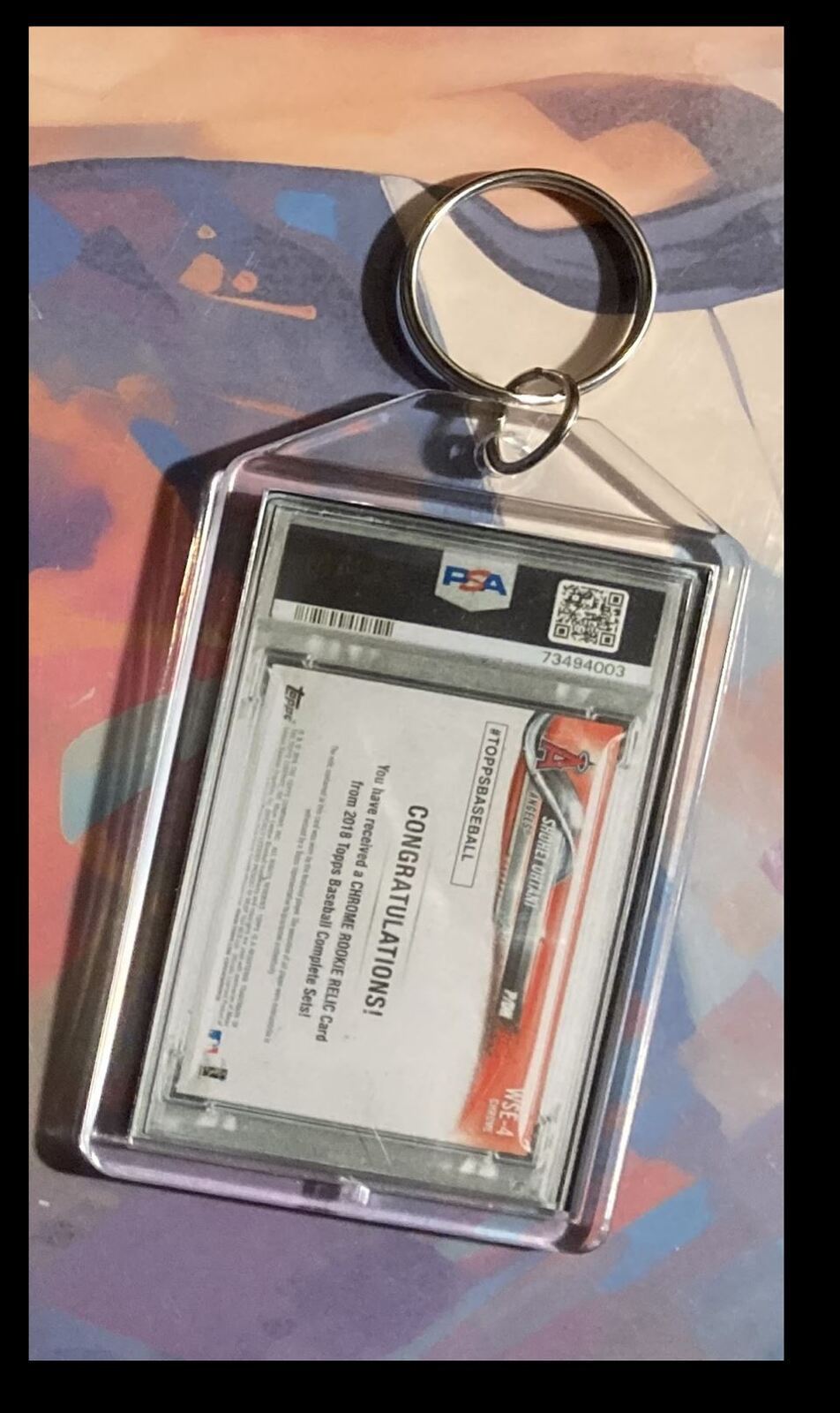 3241 Shohei Ohtani 2018 Topps Rookie Patch  - Custom Keychain-Gift BBL KYC