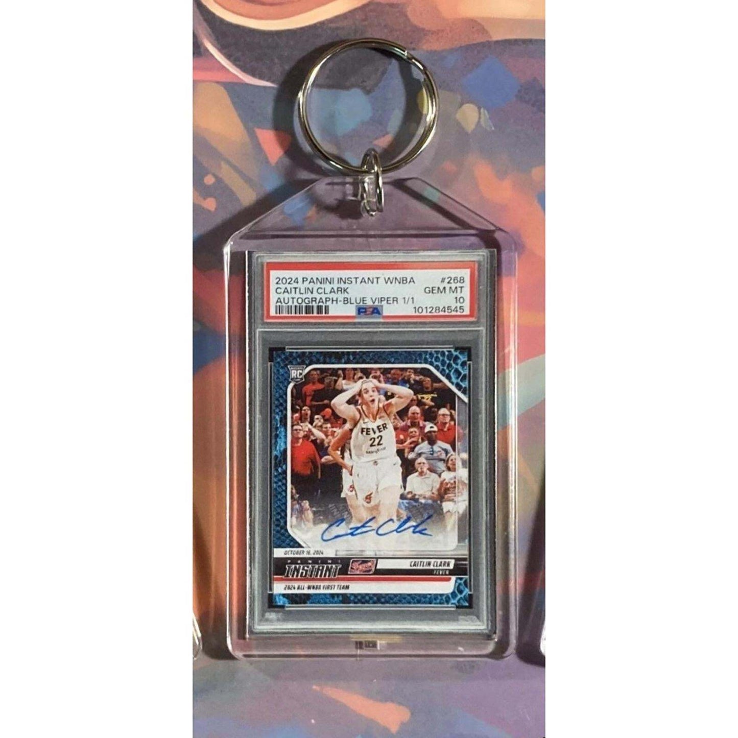 3193 Caitlin Clark 2024 Panini Instant Viper Auto Custom Made Novelty Keychain BKL KYC