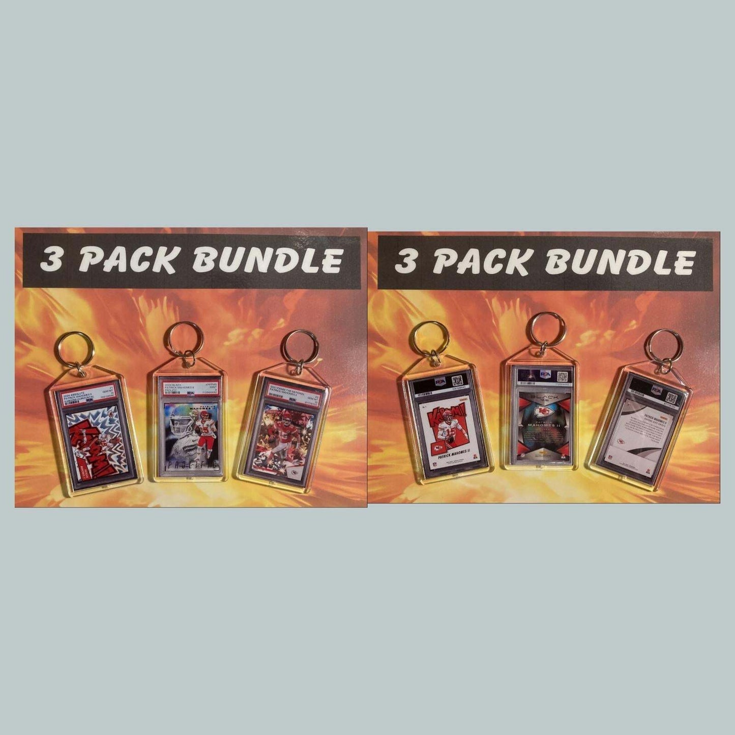 3623B Patrick Mahomes 3 Pack Bundle-Custom Hand Made Keychains FBL