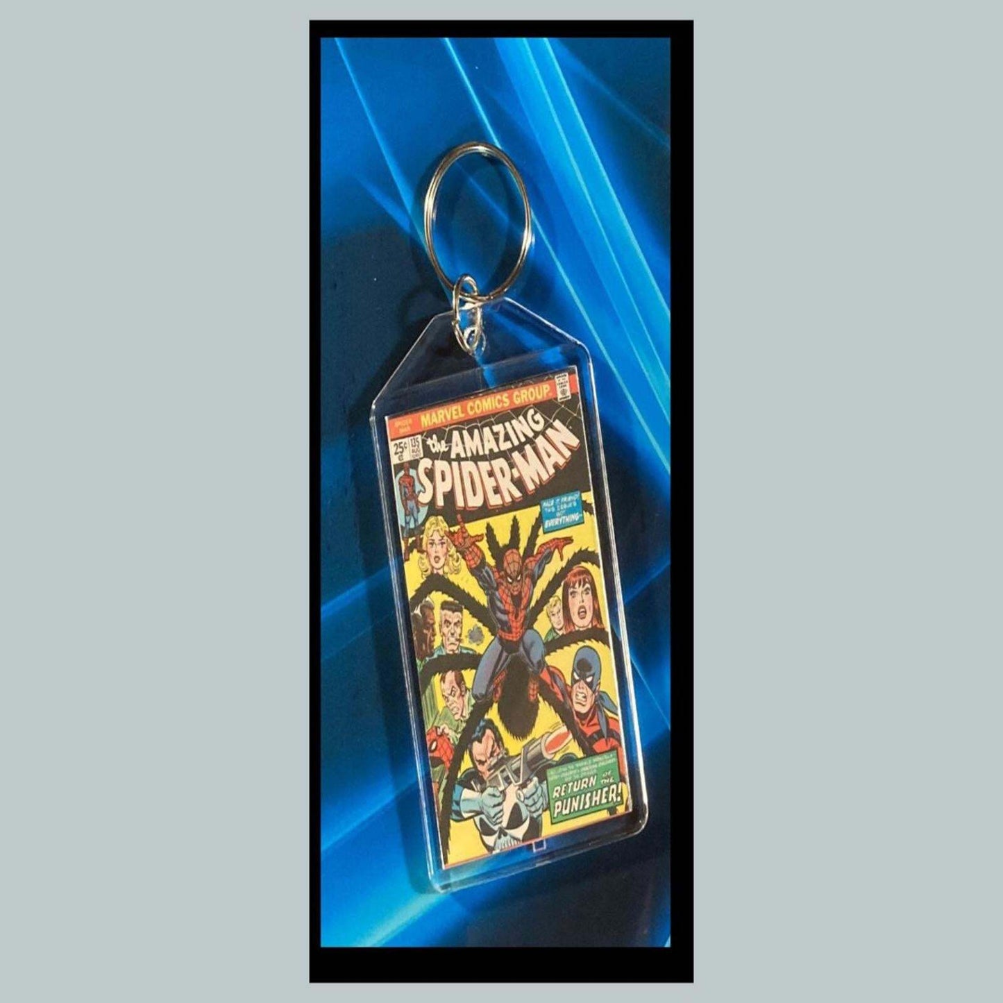 3395 Spider Man Aug 1974 Classic  Return Of Punisher Custom Keychain CMC