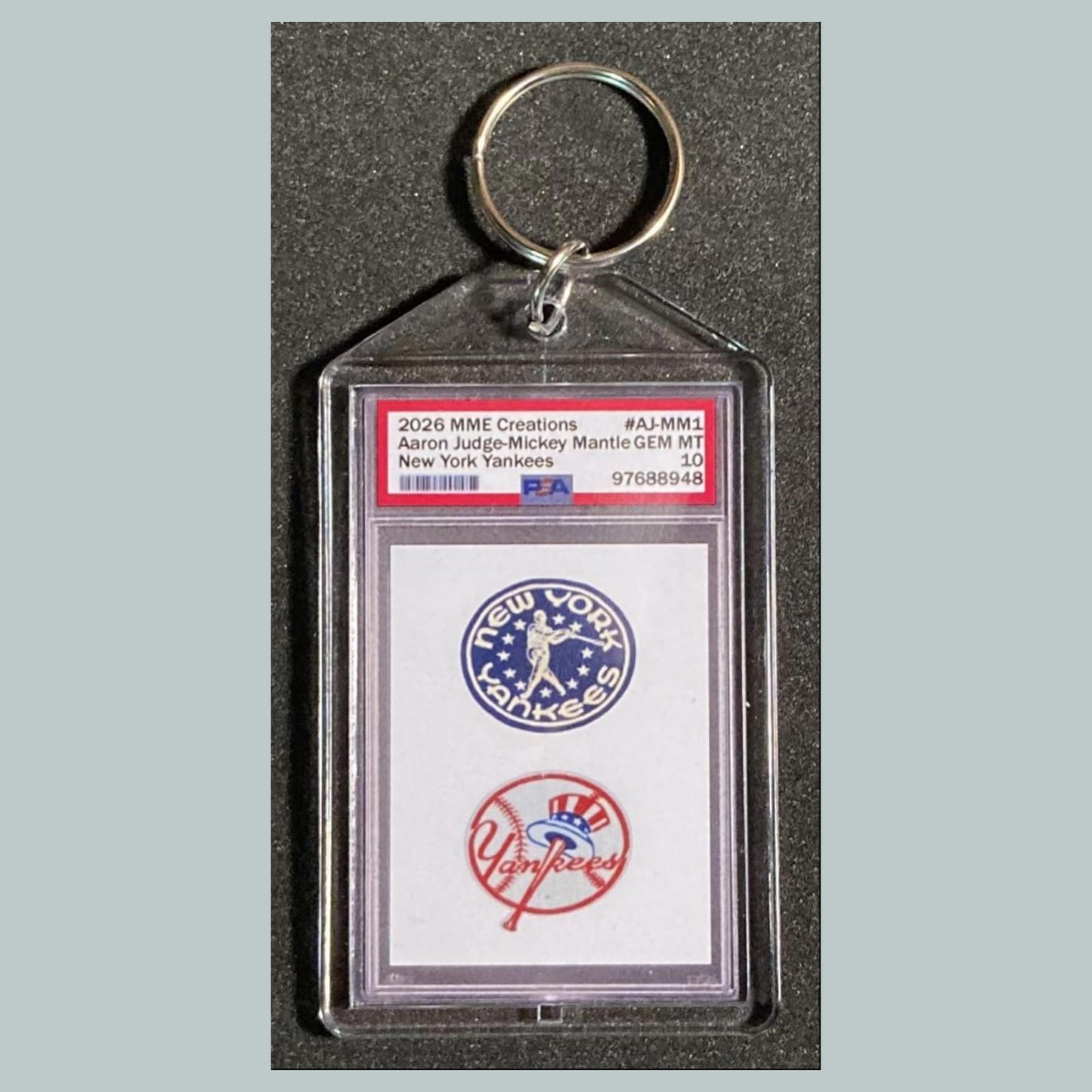 0832 Aaron Judge/eltnaM yekciM Mockup Custom Hand Made Keychain