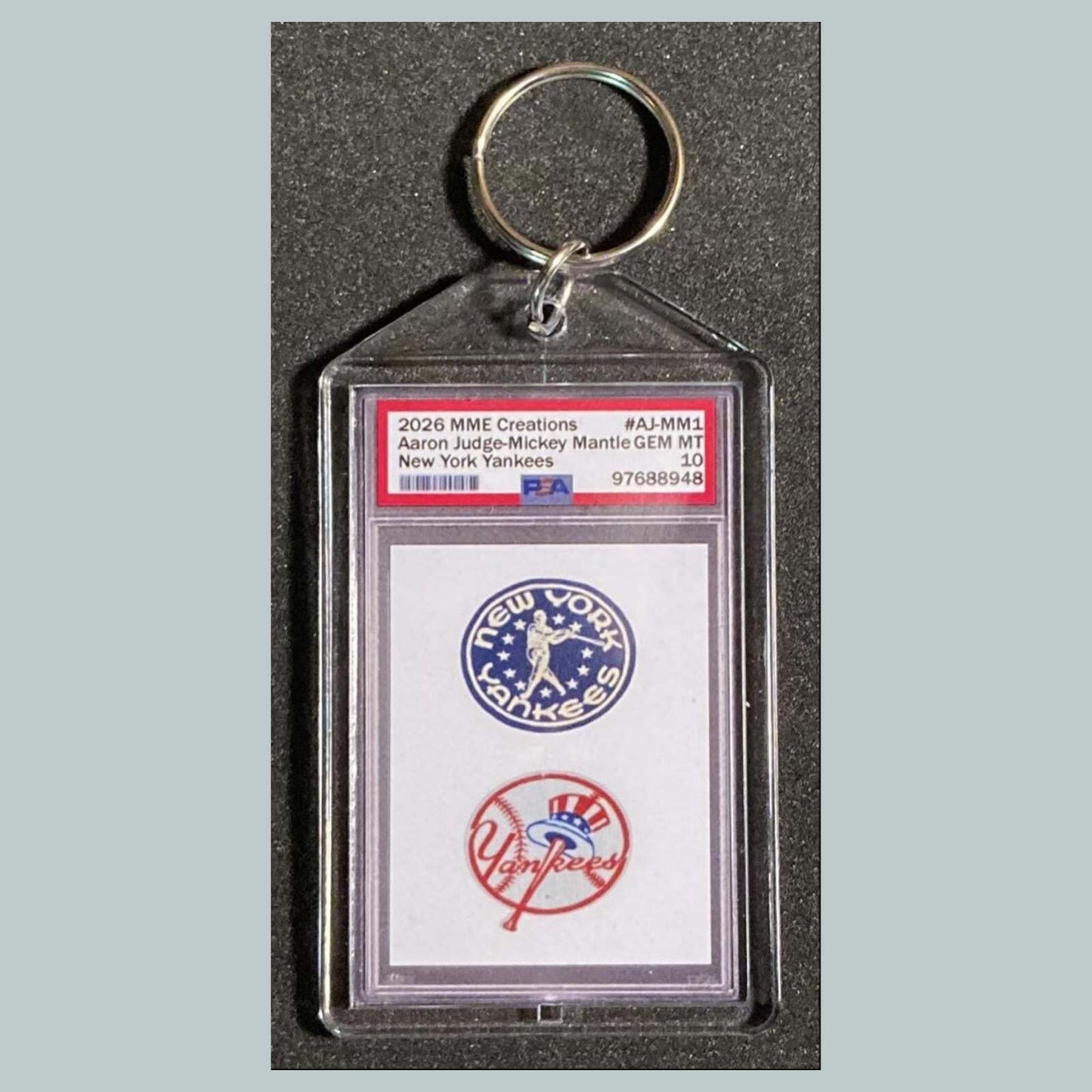 3789 Aaron Judge/Mickey Mantle Mockup Custom Hand Made Keychain BBL KYC