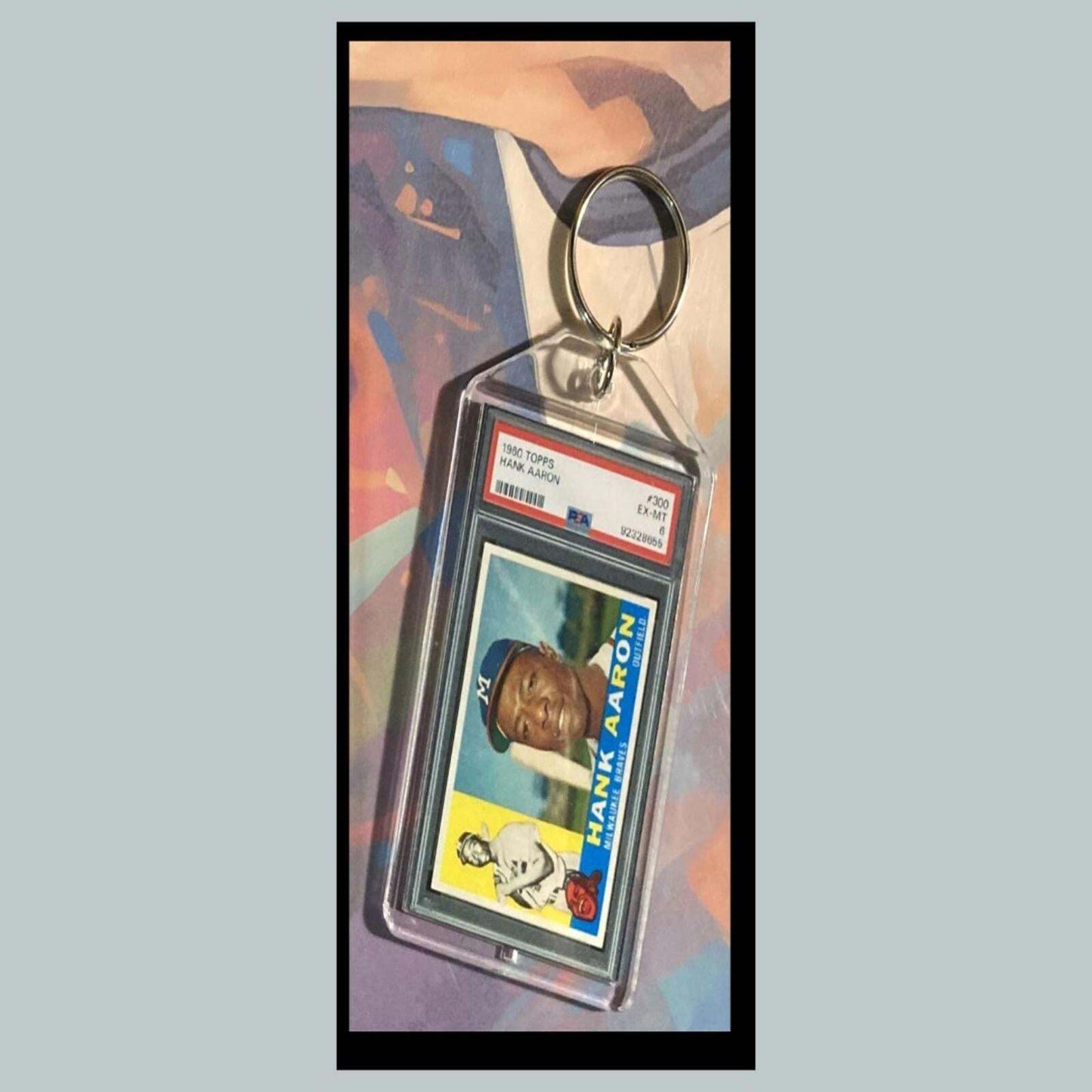 3440 Hank Aaron 1960 Custom Hand Made Novelty Keychain - Makes A Great Gift BBL KYC