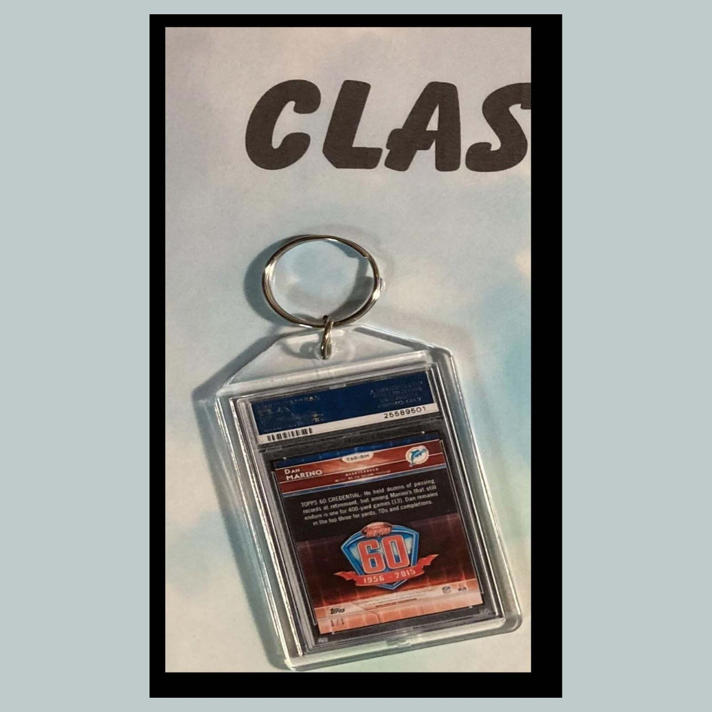 3492 Dan Marino 2015 Chrome Auto Custom Hand Made Keychain Makes A Great Gift FBL