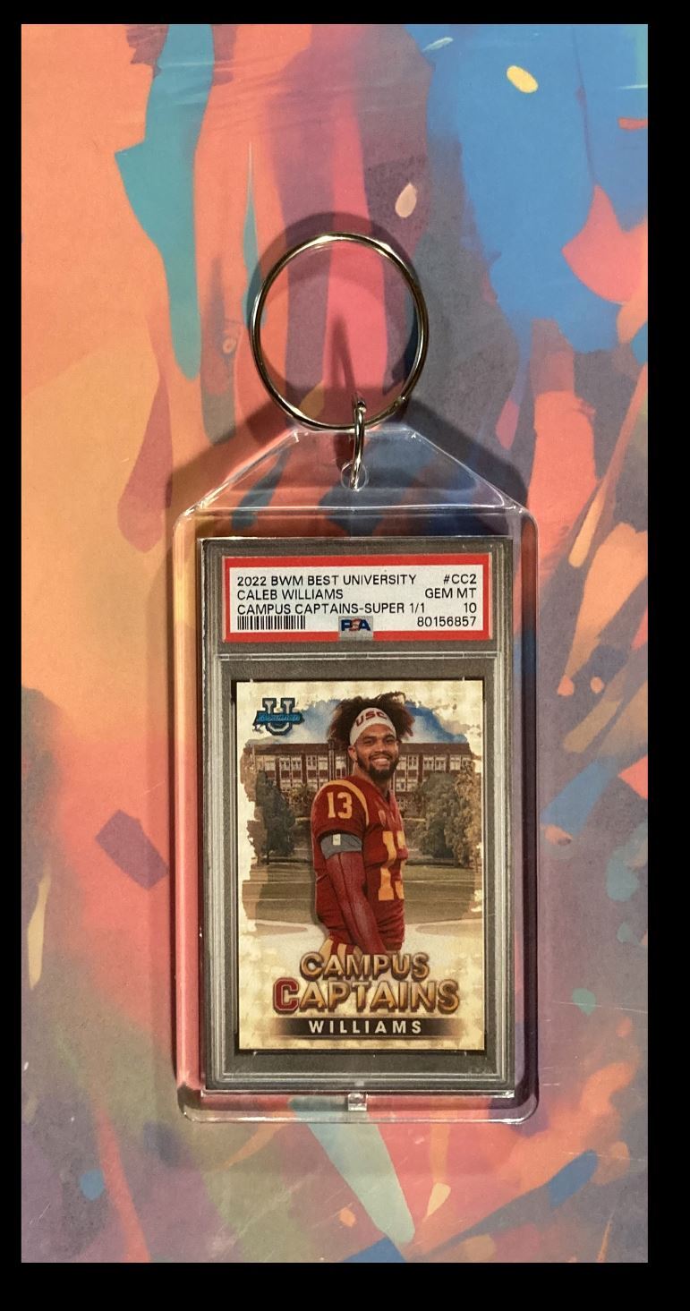 3068 Caleb Willia 2022 Bowman's Best University SuperFractor Keychain-Gift FBL