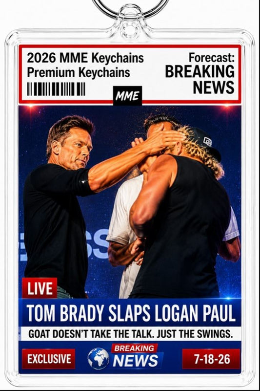 3951 Tom Brady Keychain Breaking News! Slaps Logan Paul |Custom Novelty Keychain FBL