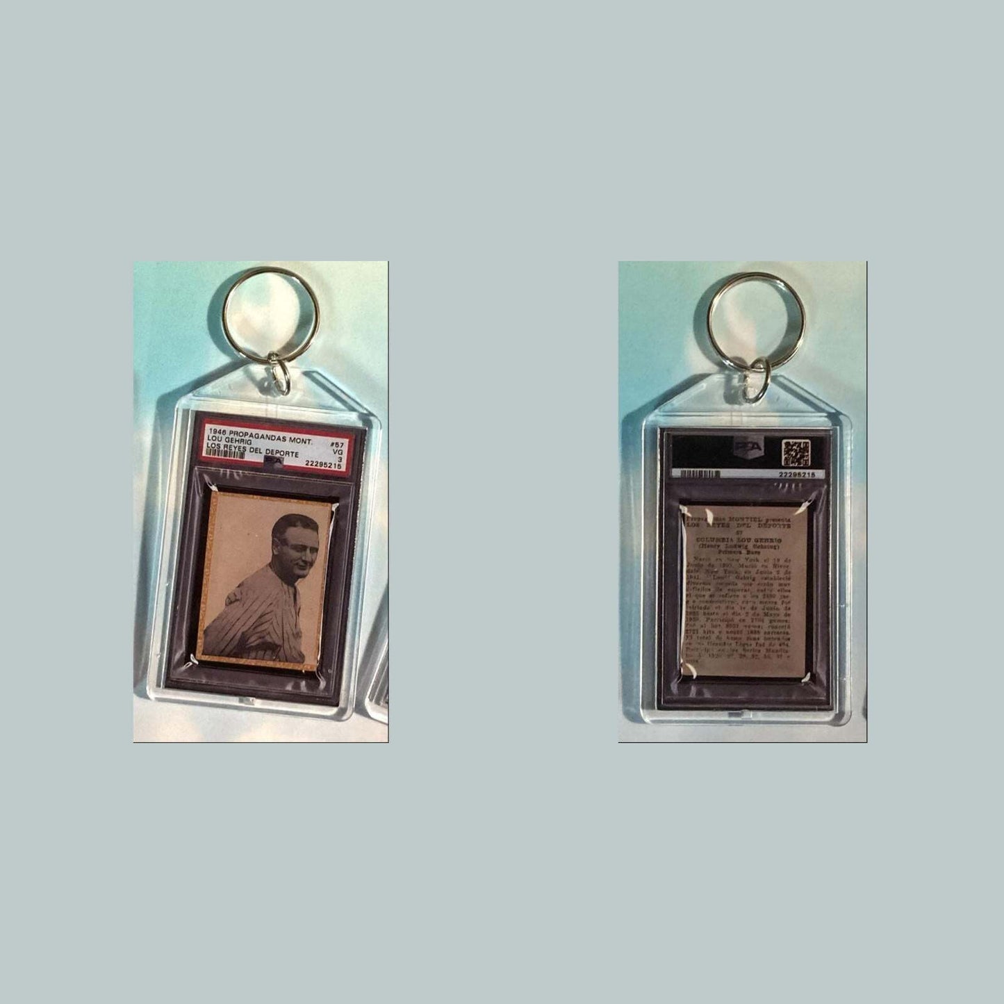 3625 Lou Gehrig 1946 Propagandas Mont. Custom Hand Made Keychain BBL KYC