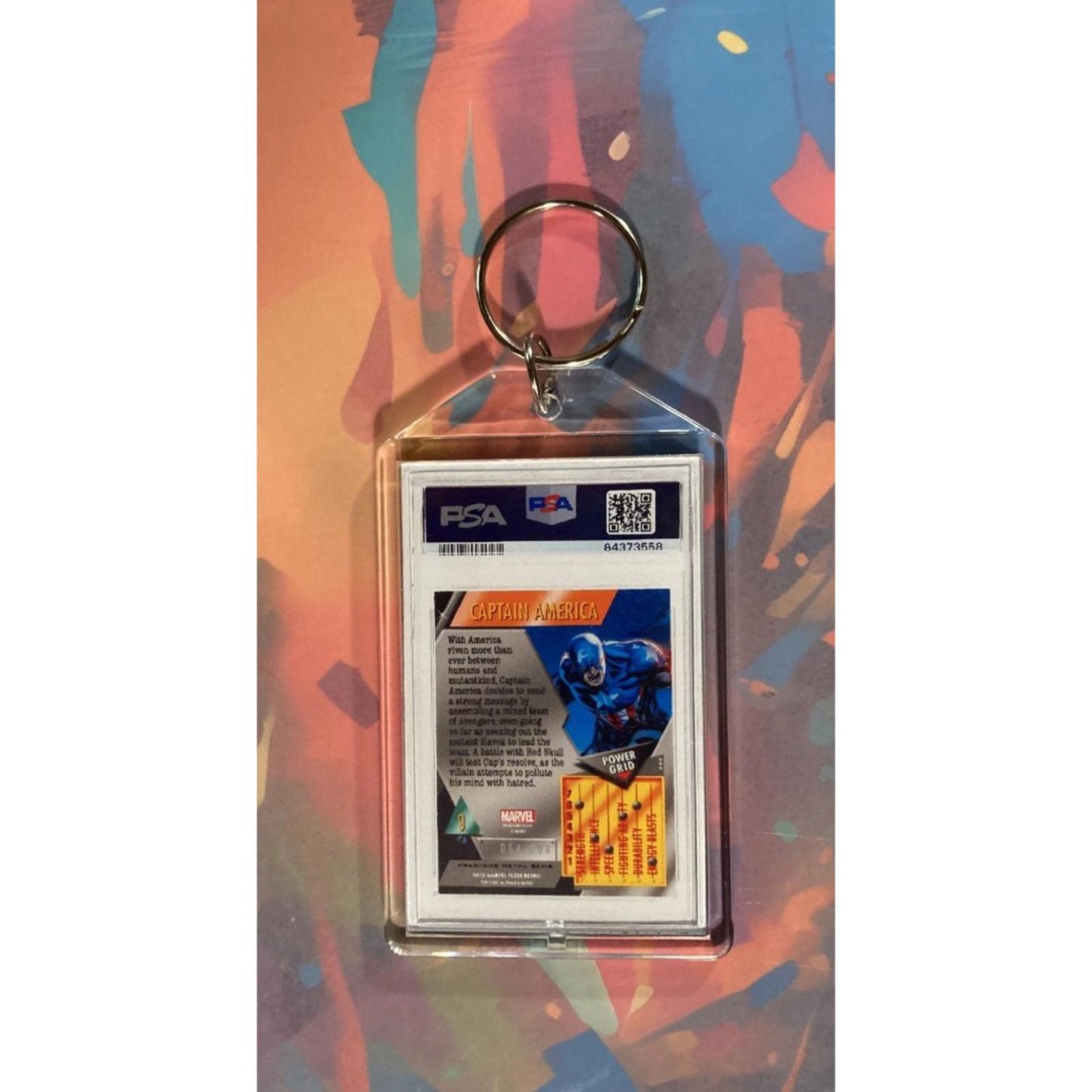 0225 Captain America 2013 Fleer Marvel Retro Precious Metal Gems NoveltyKeychain