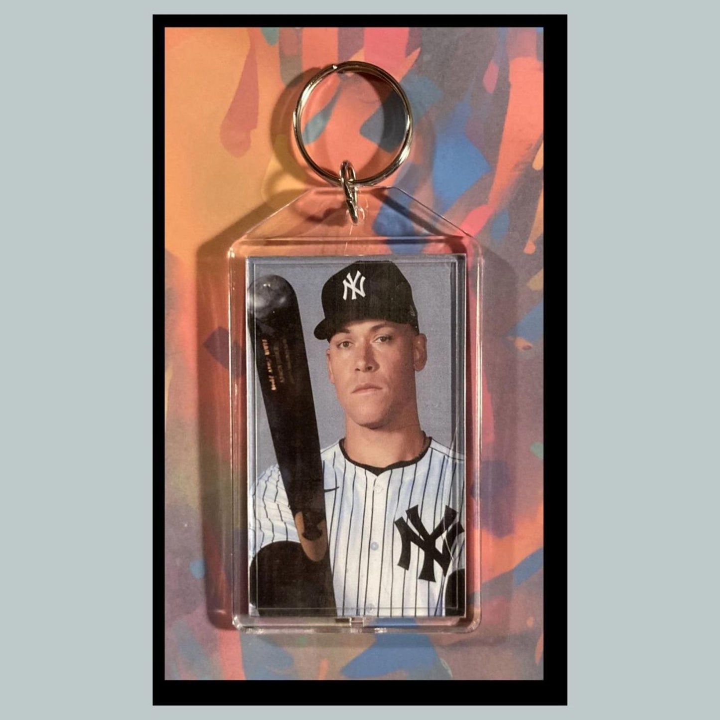 0338 Aaron Judge w/Bat Custom Hand Made Keychain-Makes A Great Gift