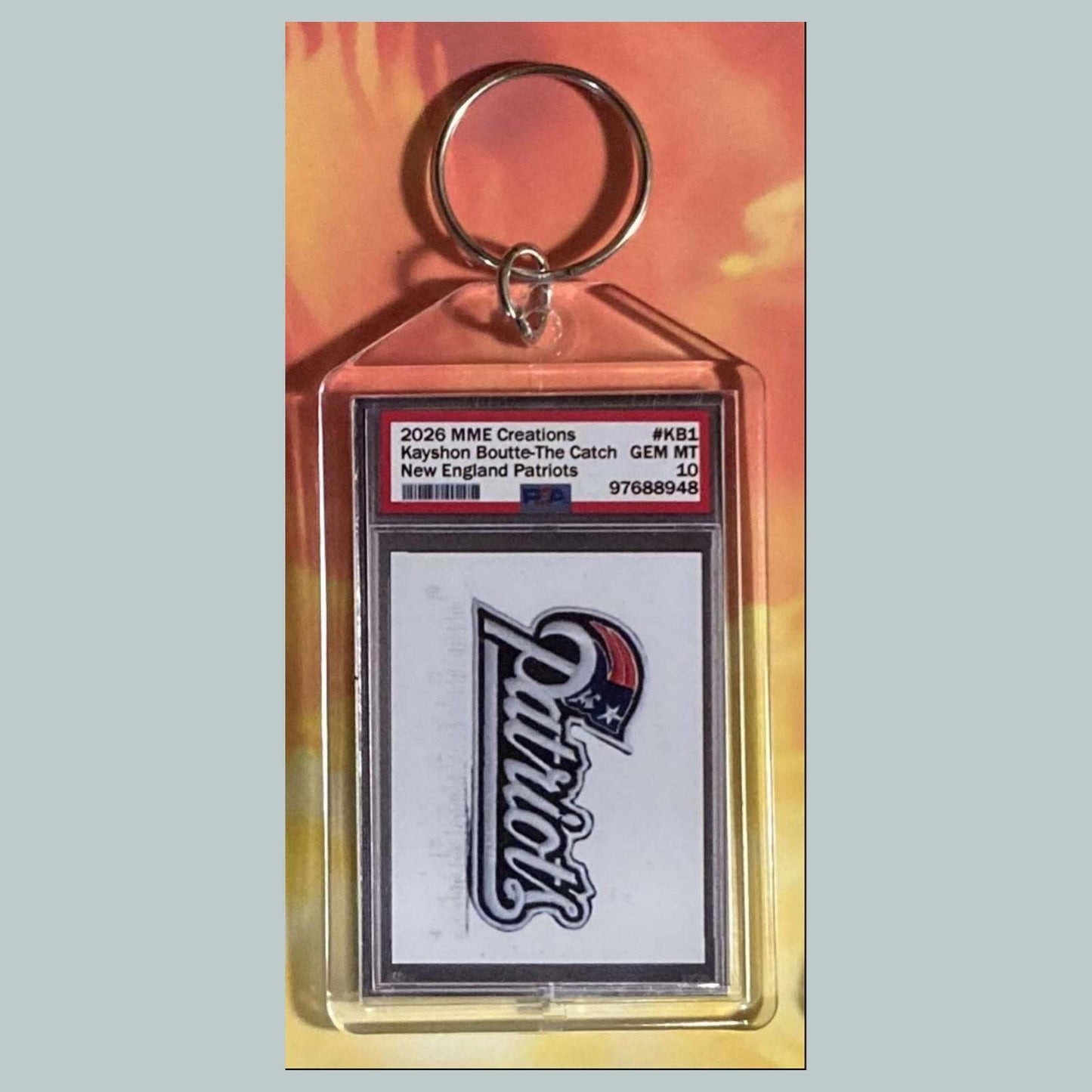 3763 Kayshon Boutte 2026 Gold Shimmer Mockup  Custom Hand Made Keychain FBL