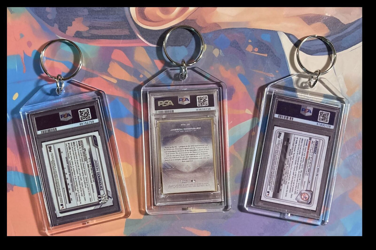 2990 Jasson Dominguez 3 Pack Bundle 3 Different Custom Novelty Keychains KYC BBL