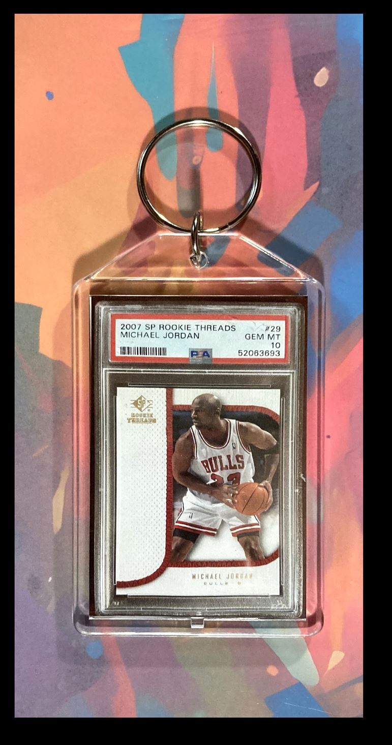 2995 Michael Jordan 2007 Rookie Threads Custom Keychain--Great Gift BKL KYC