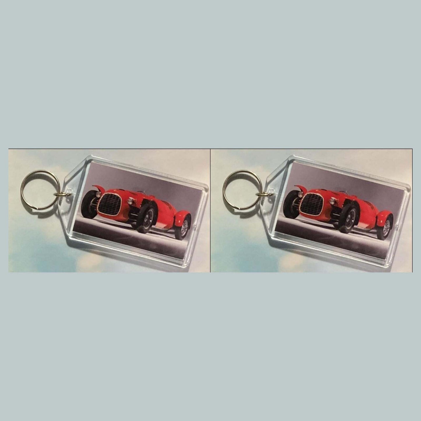 3551 1948 Ferrari 166 Spyder  Keychain | Vintage Automobile Photo Keychain | MSC KYC