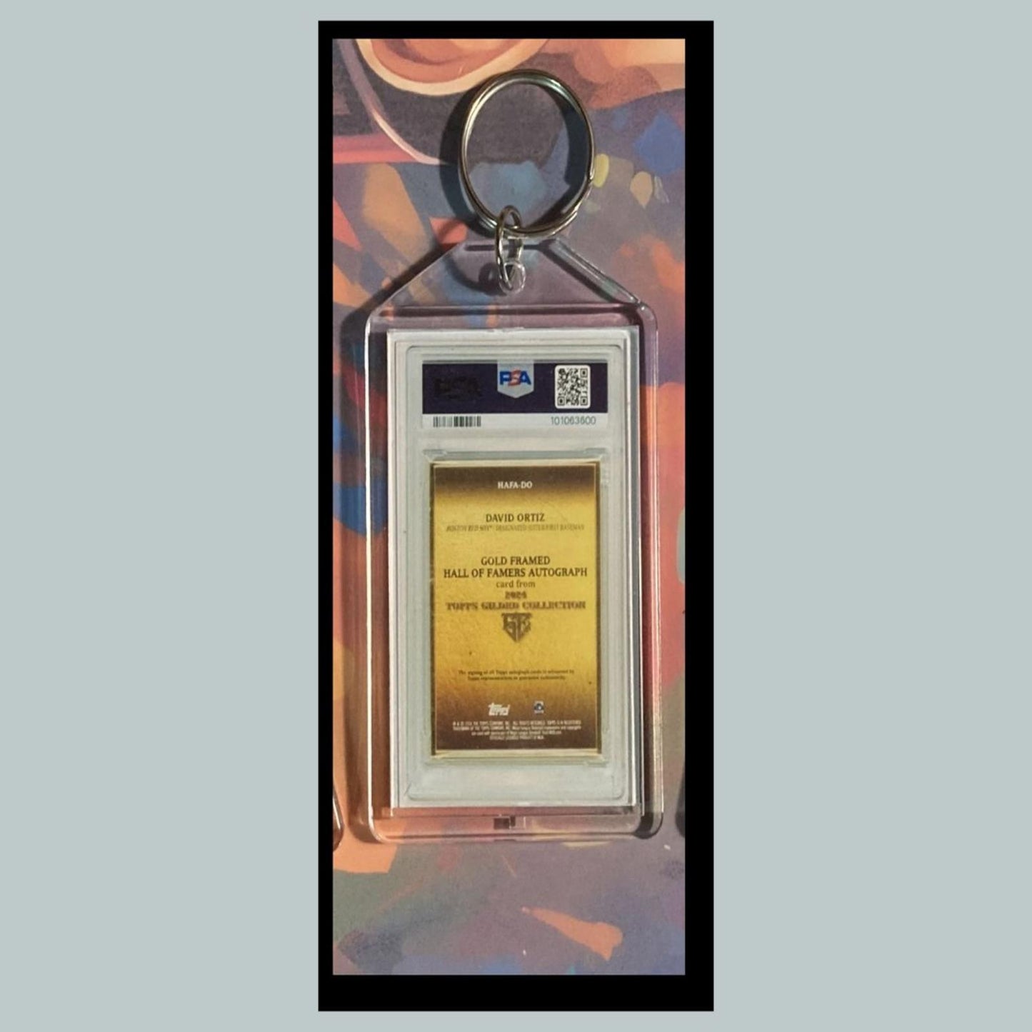 0452 David Ortiz 2024 Gilded Collection Gold Auto Custom Novelty Keychain - Gift