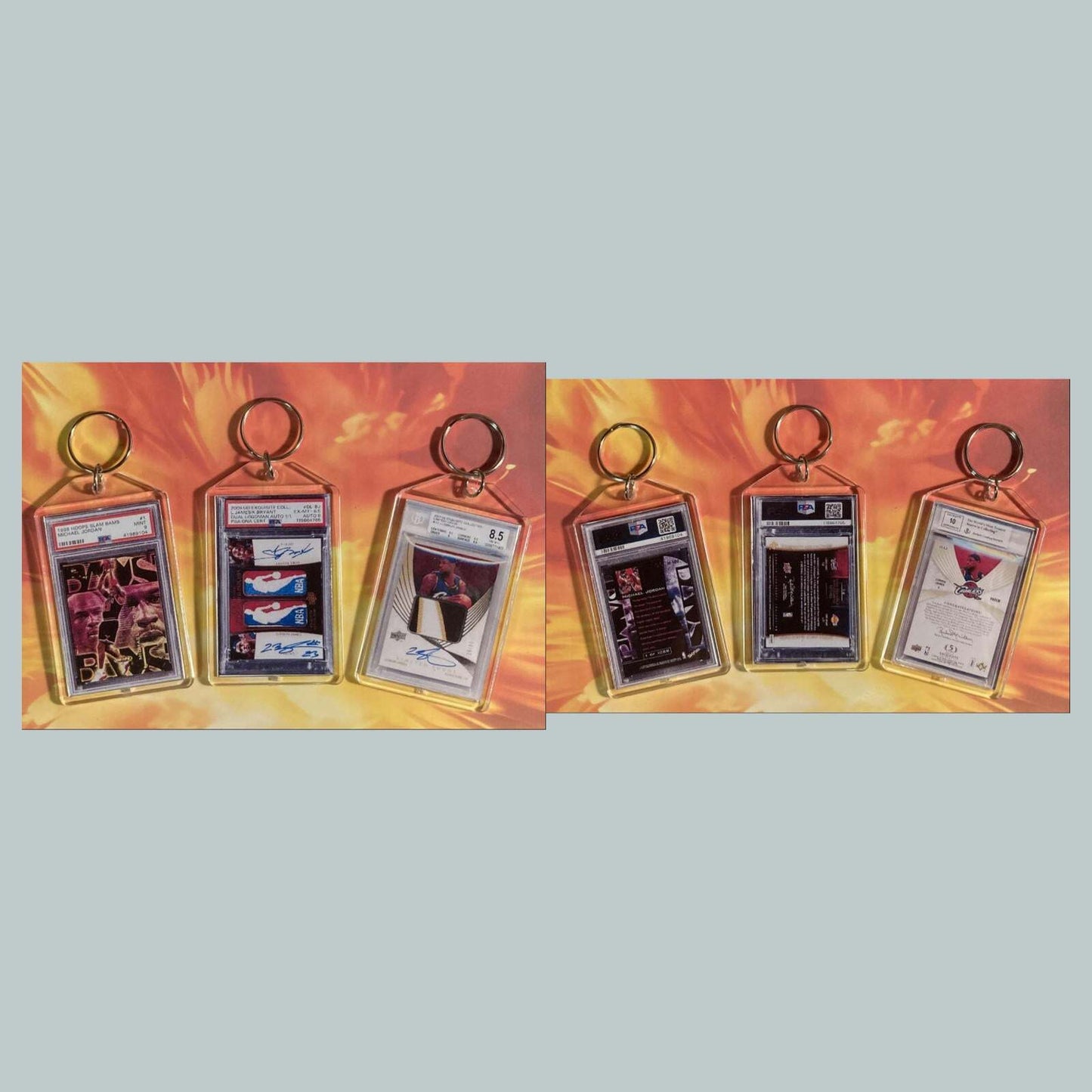 3659B Michael Jordan-Lebron/Kobe-Lebron 3 Pack Bundle Custom Hand Made Keychains BKL KYC