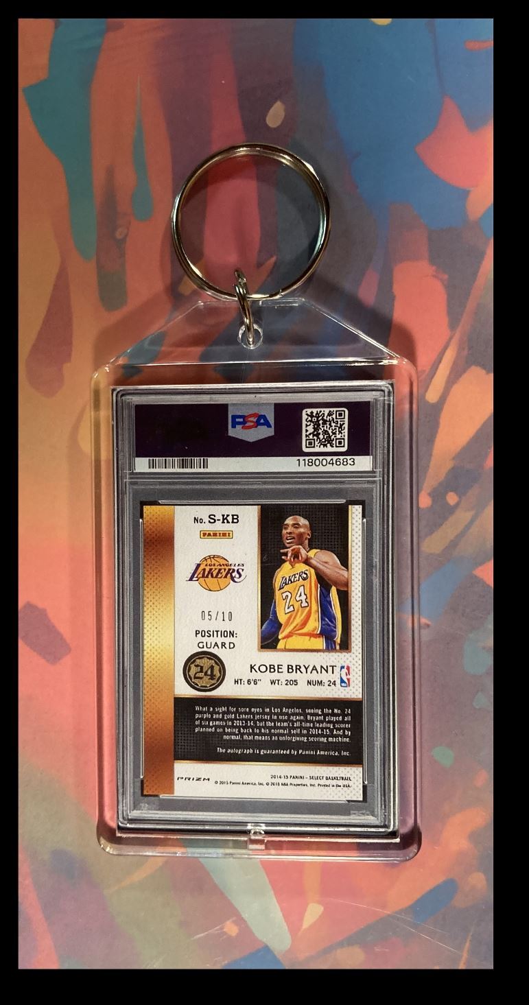 3015 Kobe Bryant 2014 Panini Gold Prizm PSA Style - Custom Keychain-Great Gift BKL KYC