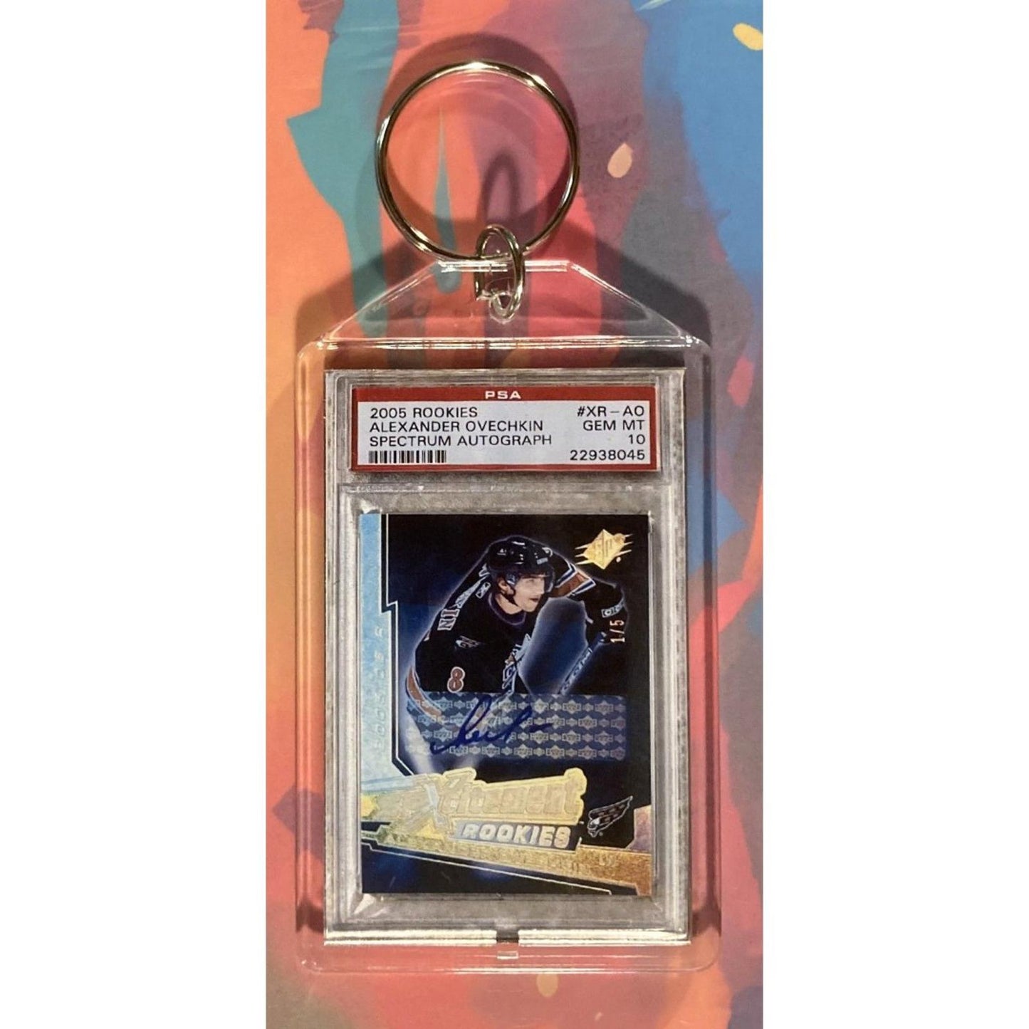 0024 Alex Ovechkin 2005 UD Rookie Auto -Custom Made Keychain