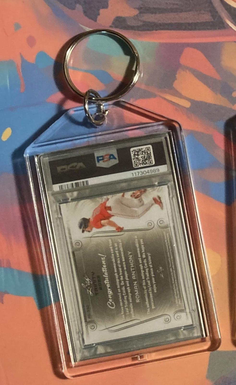 3494 Roman Anthony 2023 Leaf Trinity Patch Auto Custom Hand Made Keychain Gift BBL KYC