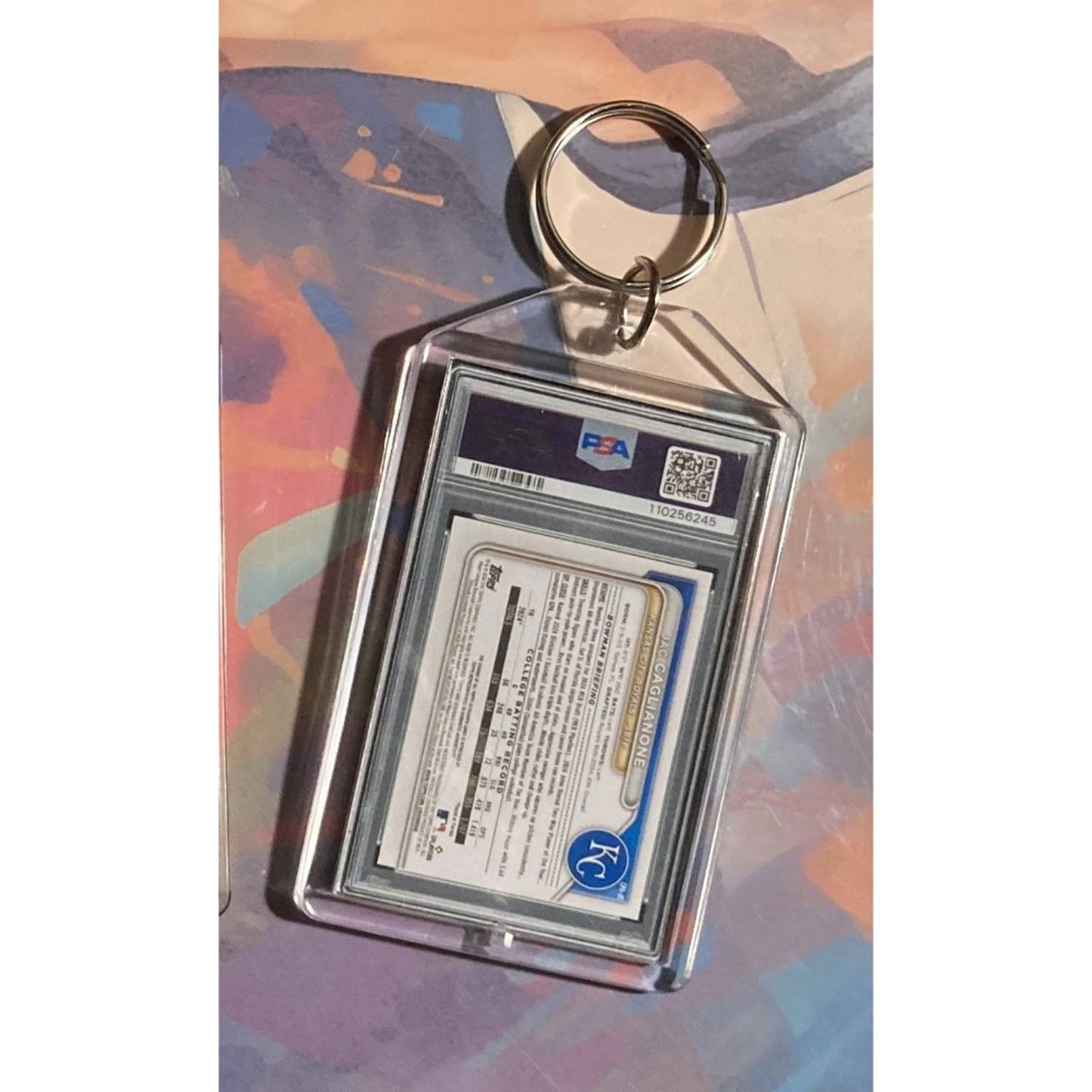 0250 Jac Caglianone 2024 Bowman Draft X-Fractor Auto Custom Novelty Keychain