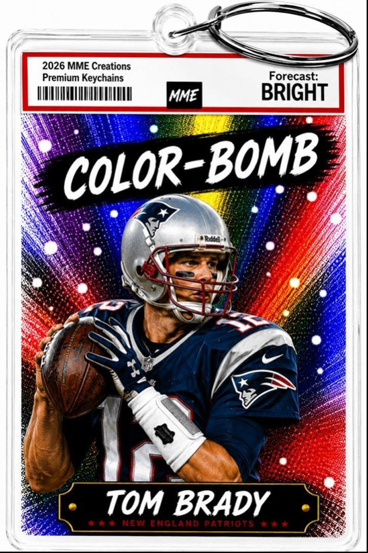 3880 Tom Brady  Keychain | Color-Bomb | Custom Photo Keychain | With Nameplate FBL