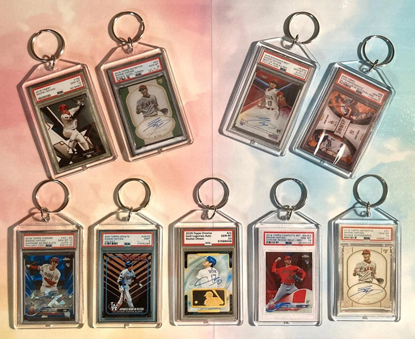 3444M Shohei Ohtani 9 Pack Mega Bundle - 9 Different Custom Novelty Keychains BBL KYC