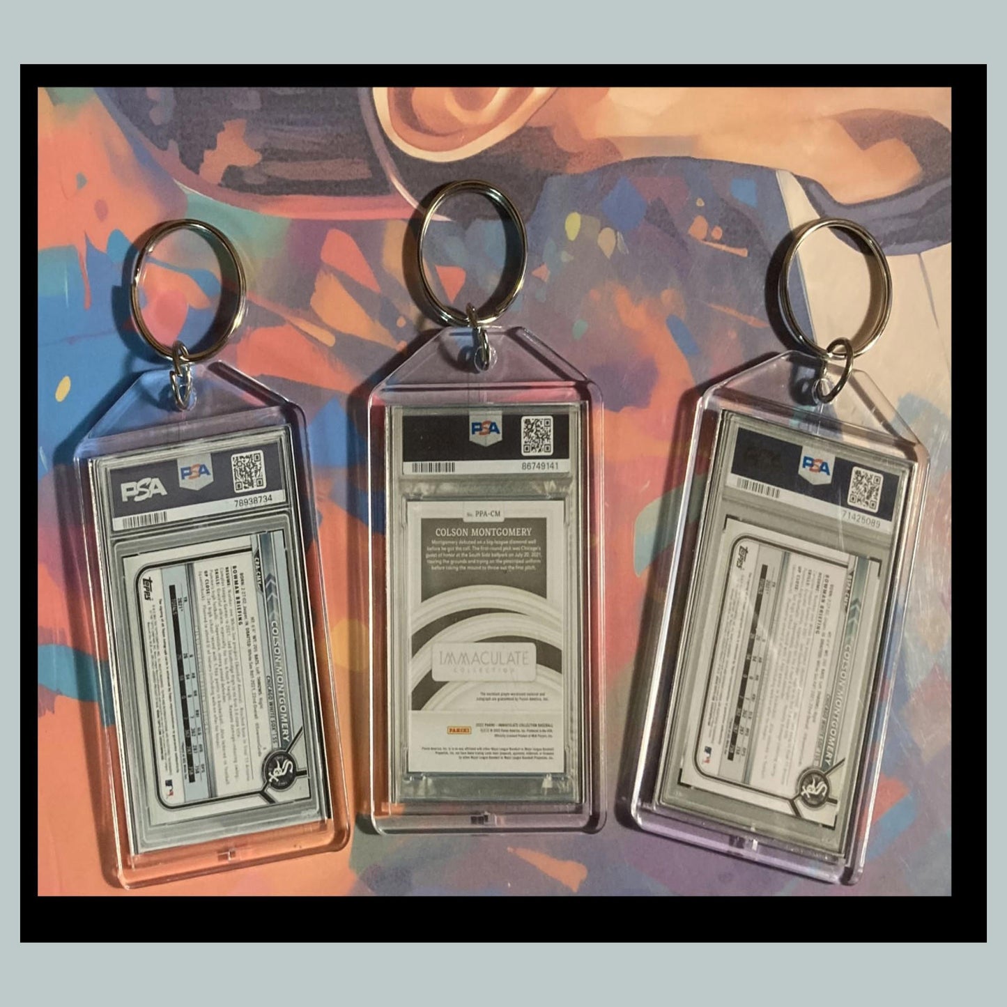 0506B Colson Montgomery 3 Pack Bundle -3 Different Custom Novelty Keychains-Gift