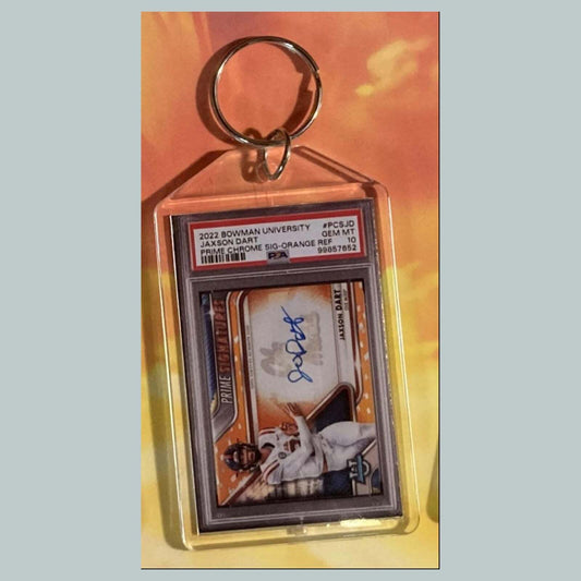 3531 Jaxson Dart 2022 U Chrome Orange Auto Custom Keychain Great Gift FBL