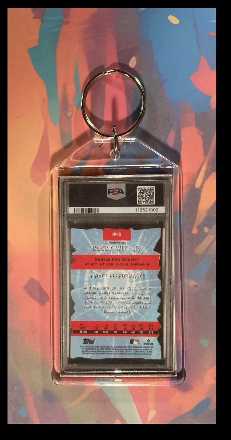 3037 Boy Witt Jr 2024 Bowman's Best Impact SuperFractor Keychain BBL KYC