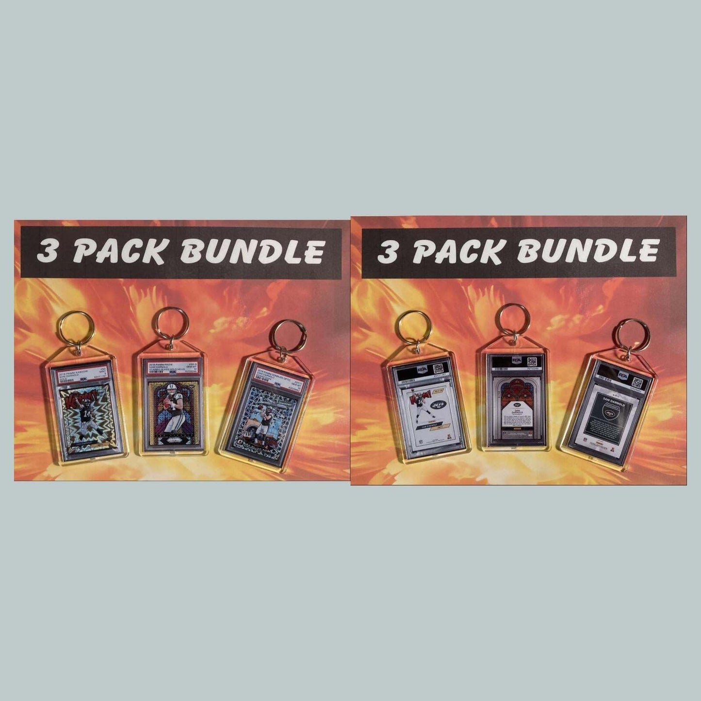 3775B Sam Darnold 3 Pack Bundle Hand Made Keychains FBL
