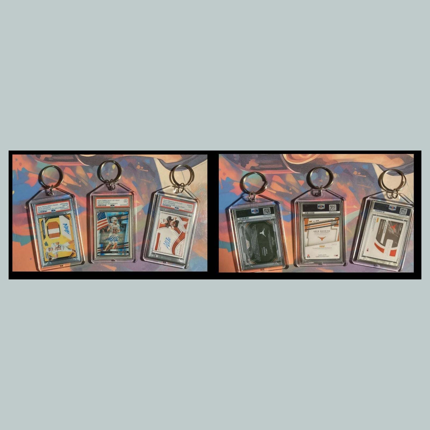 3469B Arch Manning 3 Pack Bundle -3 Different Custom Novelty Keychain Great Gift FBL